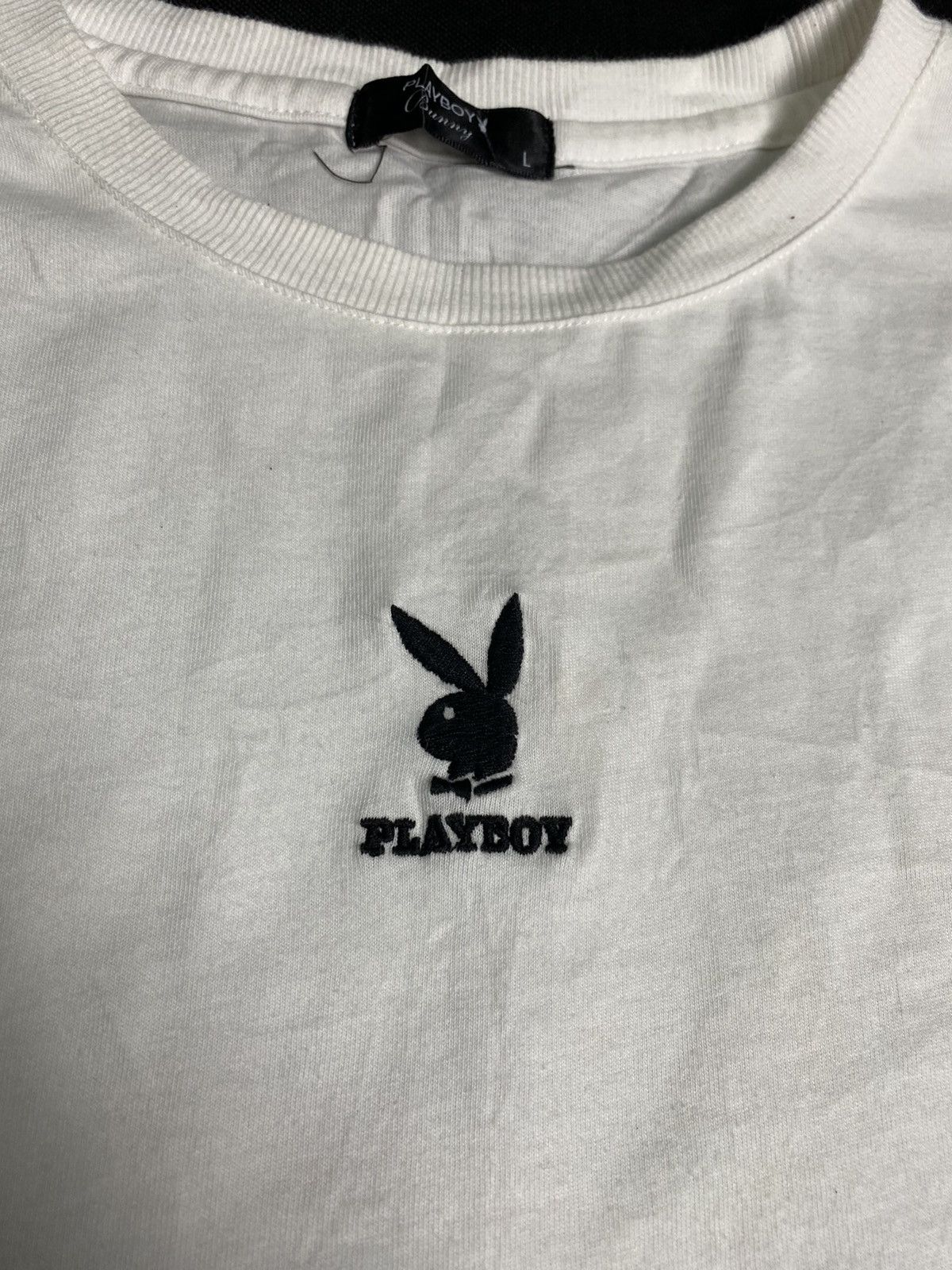Playboy Playboy Bunny Logo Crop Tee Shirt Size M / US 6-8 / IT 42-44 - 2 Thumbnail