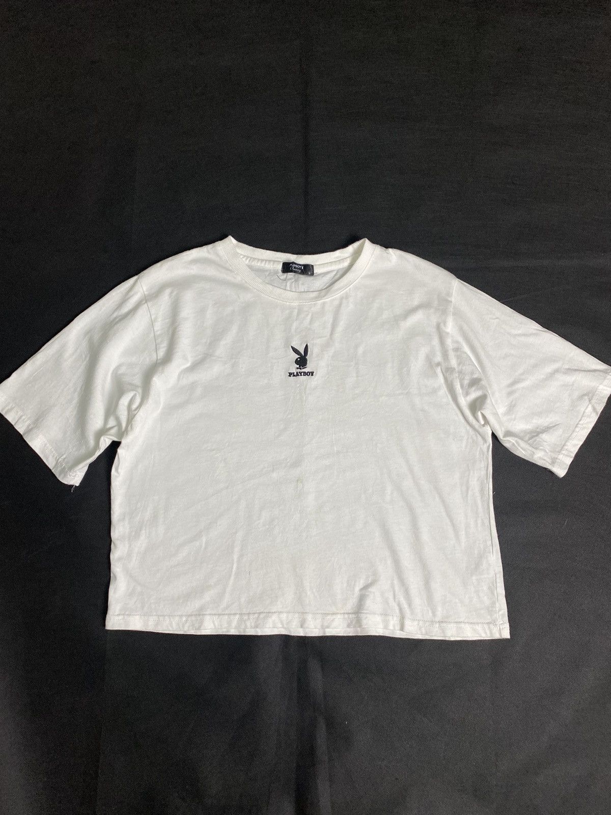Playboy Playboy Bunny Logo Crop Tee Shirt Size M / US 6-8 / IT 42-44 - 1 Thumbnail
