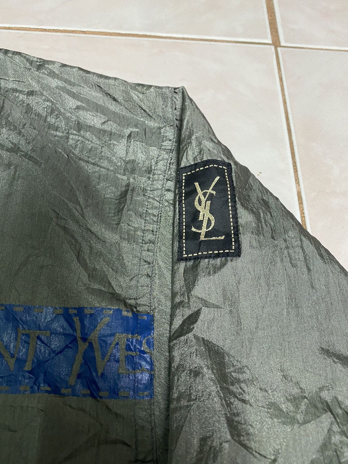 Vintage × Yves Saint Laurent Vintage Yves Saint Laurent Pour Homme Tape Nylon Jacket Size US L / EU 52-54 / 3 - 5 Thumbnail