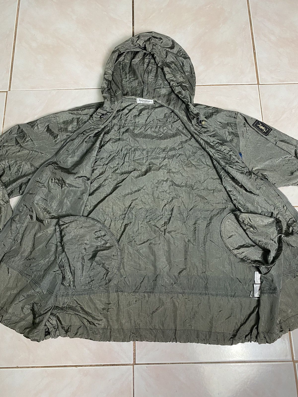 Vintage × Yves Saint Laurent Vintage Yves Saint Laurent Pour Homme Tape Nylon Jacket Size US L / EU 52-54 / 3 - 11 Thumbnail