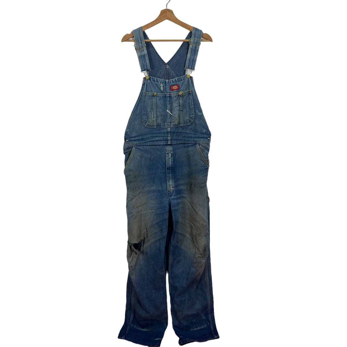 Garment Reproduction of Workers VINTAGE DICKIES USA OVERALL WORKERS DENIM JEANS Size US 34 / EU 50 - 3 Thumbnail