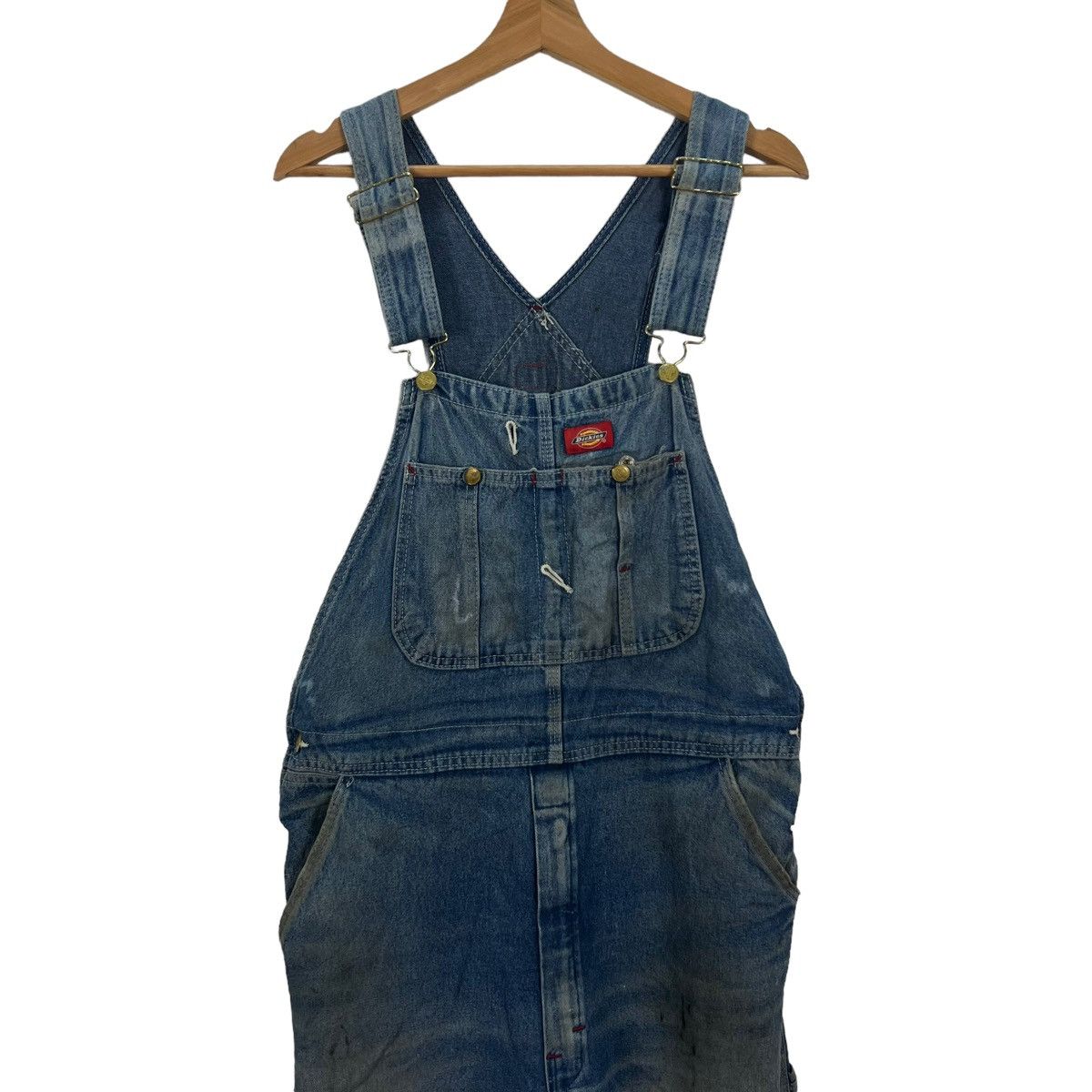 Garment Reproduction of Workers VINTAGE DICKIES USA OVERALL WORKERS DENIM JEANS Size US 34 / EU 50 - 1 Thumbnail