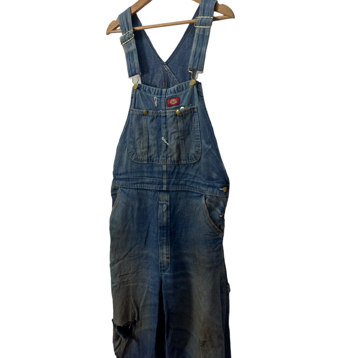 Garment Reproduction of Workers VINTAGE DICKIES USA OVERALL WORKERS DENIM JEANS Size US 34 / EU 50 - 5 Thumbnail