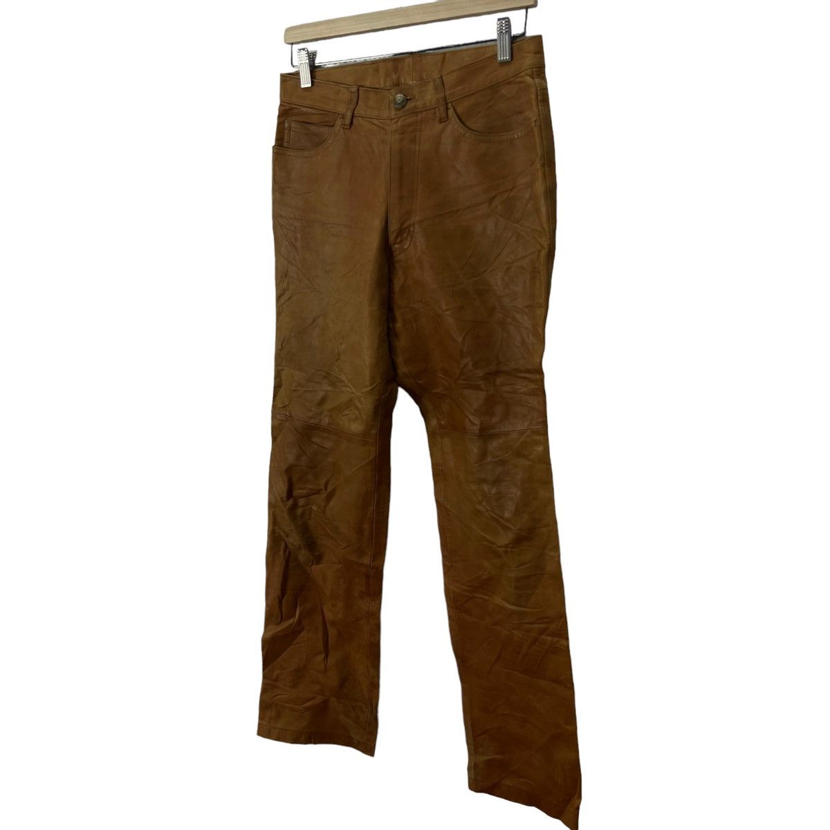 Genuine Leather VINTAGE BOYCOTT JAPAN MADE LEATHER PANTS RACER WEAR Size US 32 / EU 48 - 7 Thumbnail