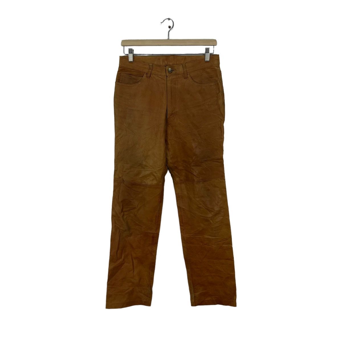 Genuine Leather VINTAGE BOYCOTT JAPAN MADE LEATHER PANTS RACER WEAR Size US 32 / EU 48 - 1 Thumbnail