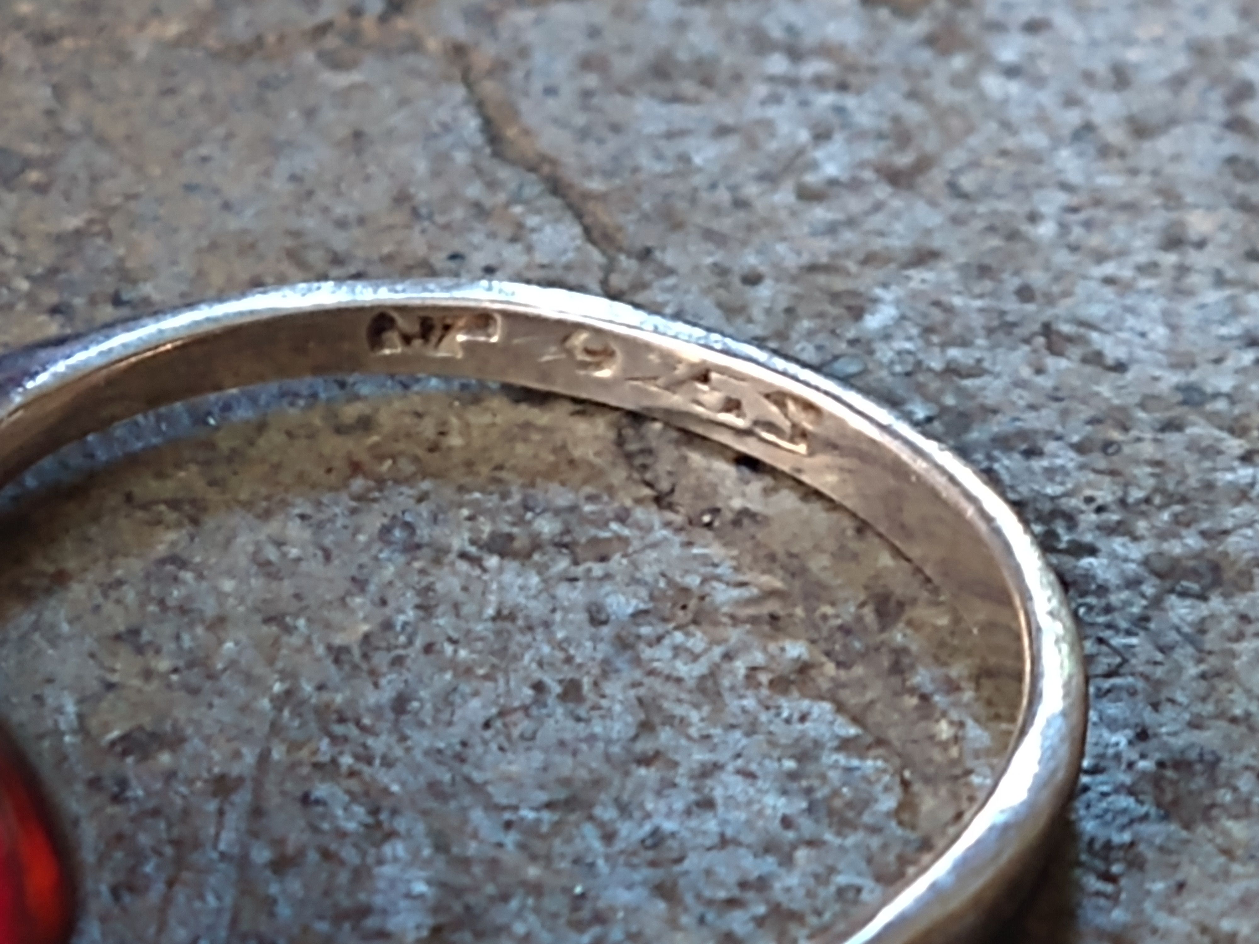 Sterling Silver × Vintage Vintage Sterling Silver Ring Size 7.25 Amber Modern Size ONE SIZE - 13 Thumbnail