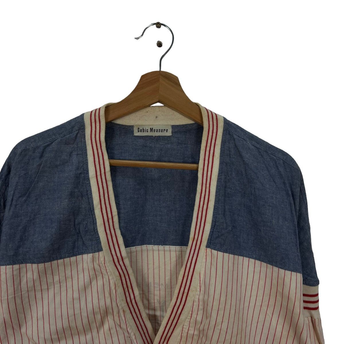 Hysteric Glamour VINTAGE CARDIGAN CUBIC MEASURE STRIPED BIG LOGO Size US L / EU 52-54 / 3 - 4 Thumbnail