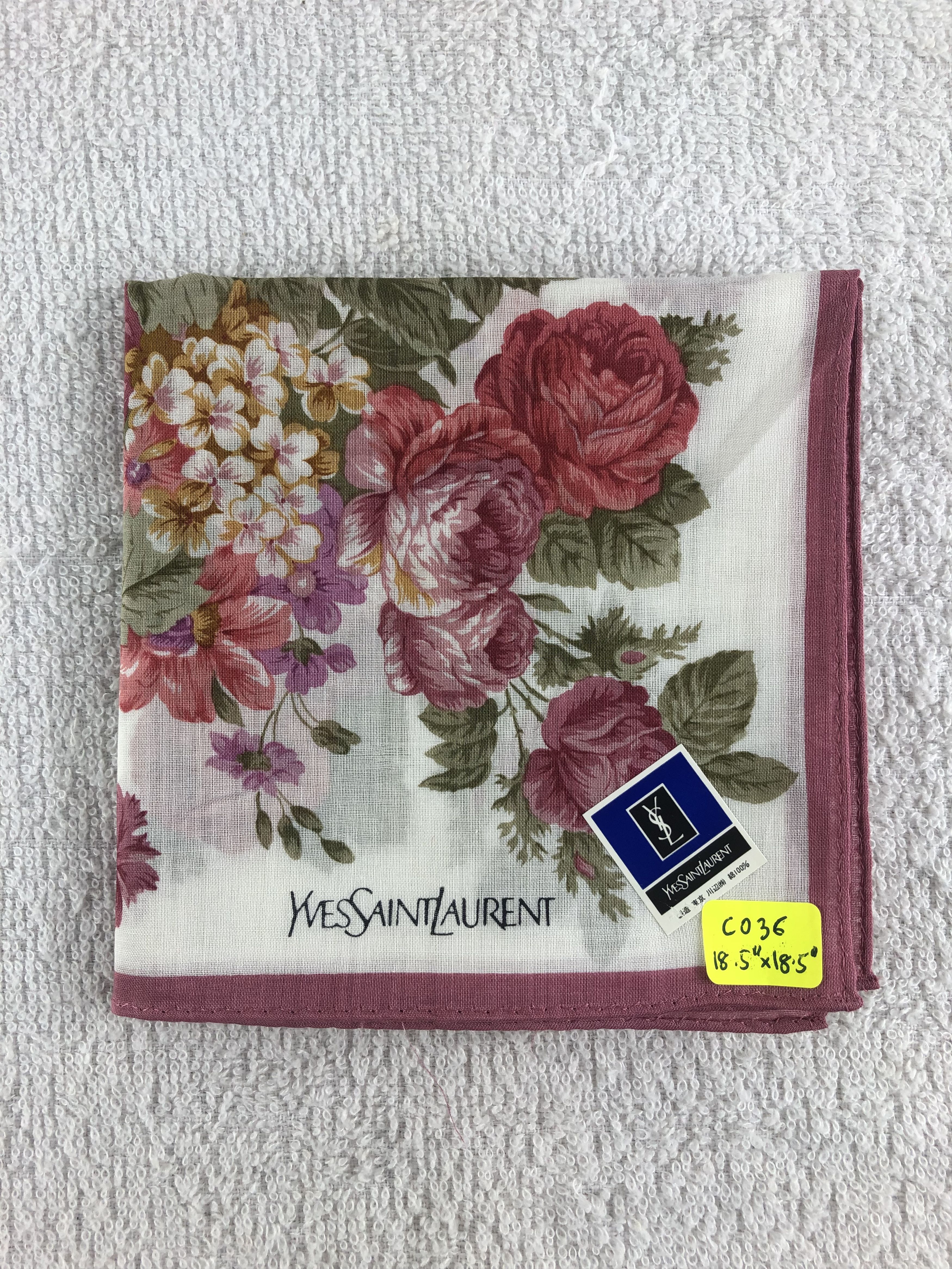Yves Saint Laurent Yves Saint Laurent Handkerchief / Bandana / Neckerchief C036 Size ONE SIZE - 6 Thumbnail