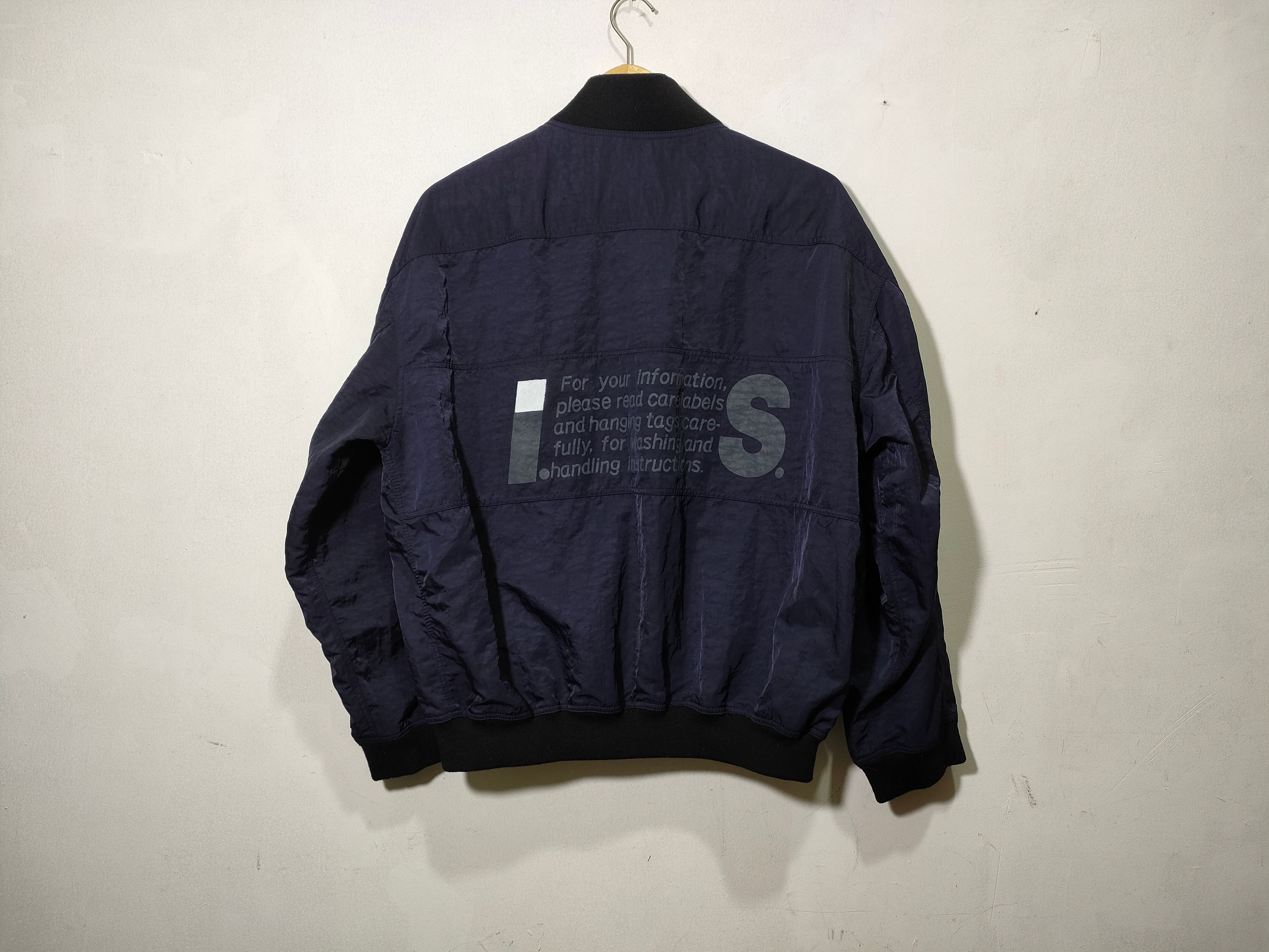Pre-owned Issey Miyake 80's  Carelabels Bomber Jacket In Navy