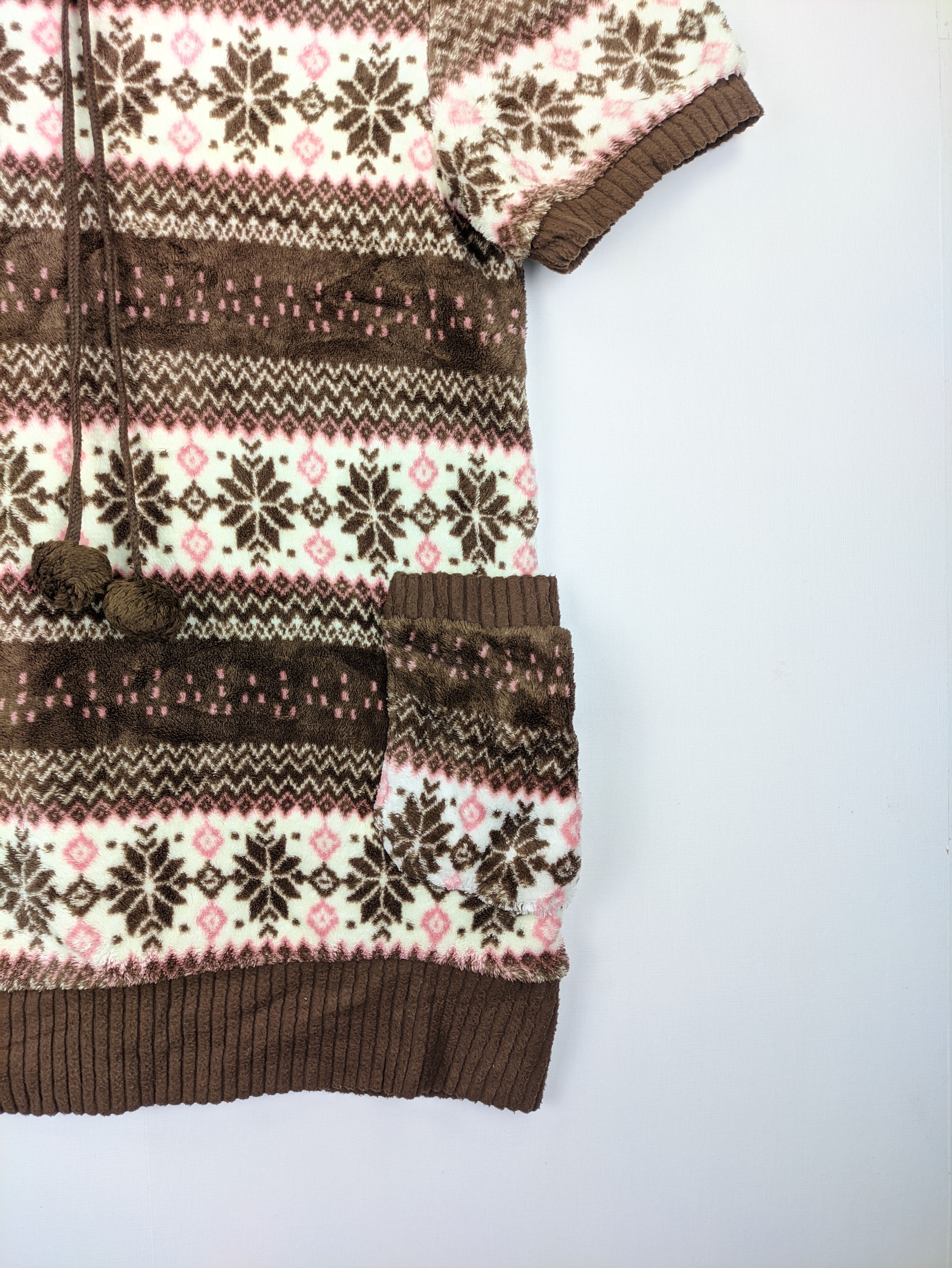 Japanese Brand Steals🔥Fleece Short Sleeve Dress Navajo Size S / US 4 / IT 40 - 5 Thumbnail