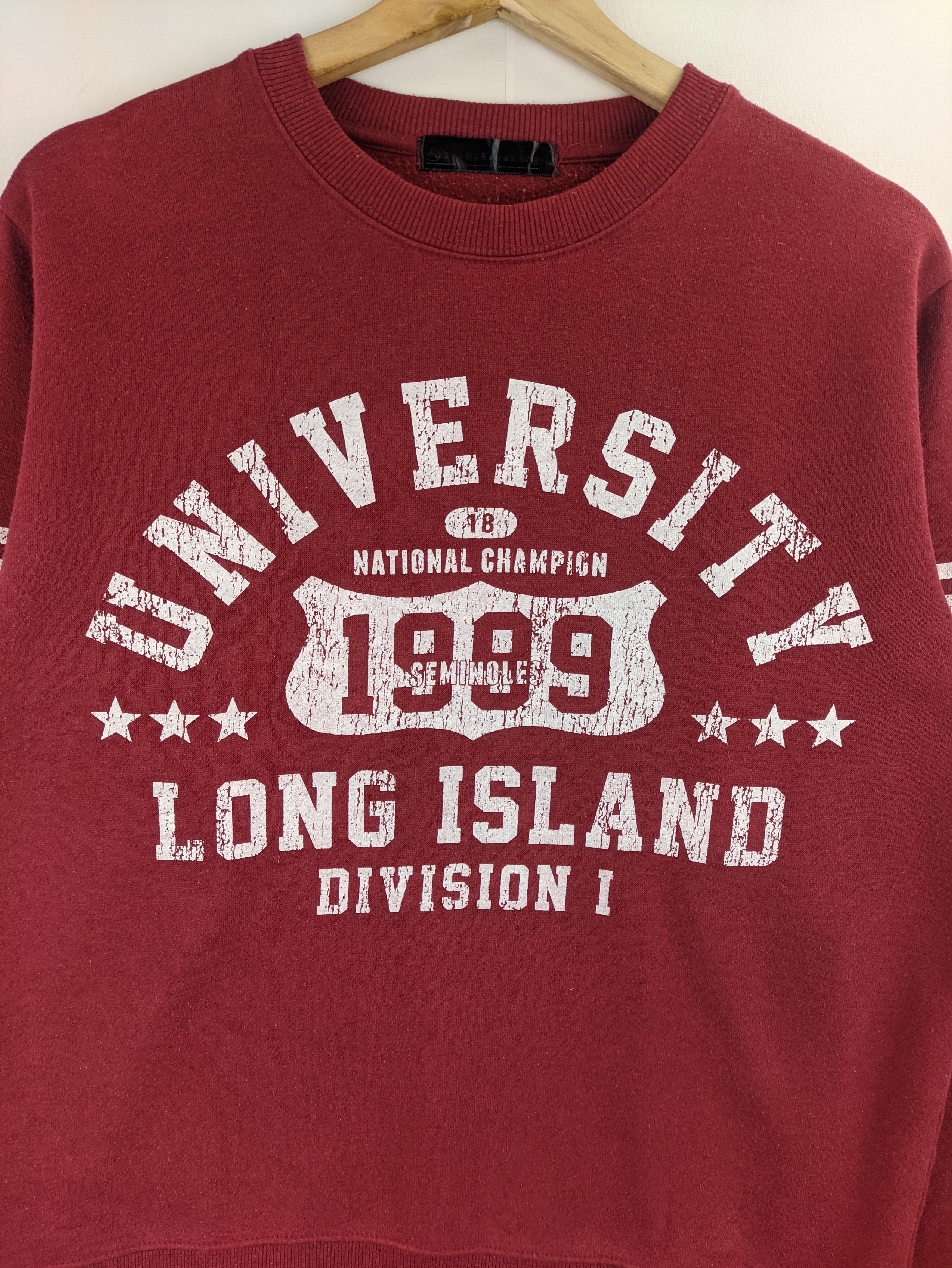 Japanese Brand Steals🔥Sweatshirt University Long Island Division 1 Size US M / EU 48-50 / 2 - 6 Thumbnail