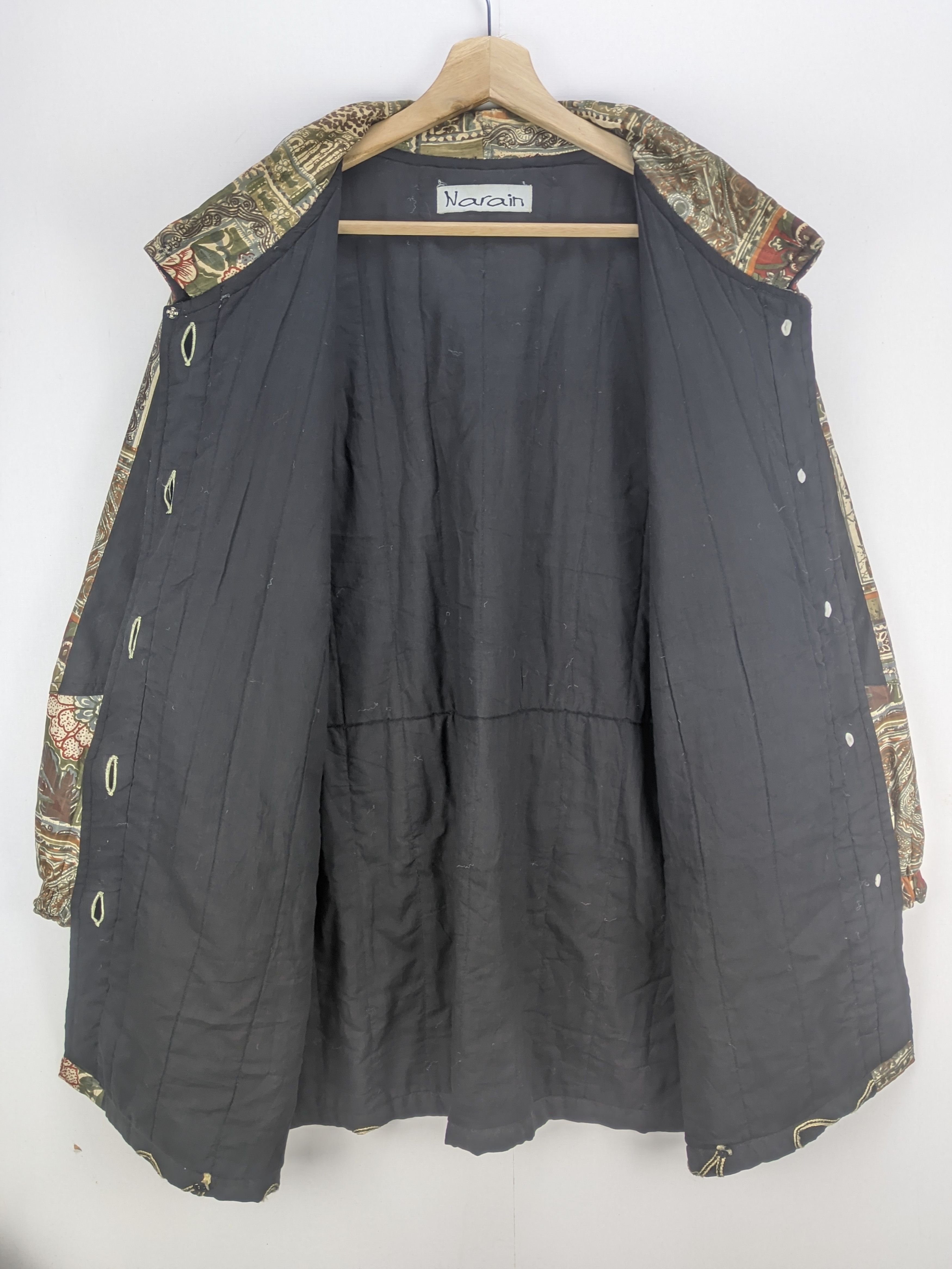 Japanese Brand Steals🔥Vintage Jacket Patchwork Button Up by Narain Size L / US 10 / IT 46 - 5 Thumbnail