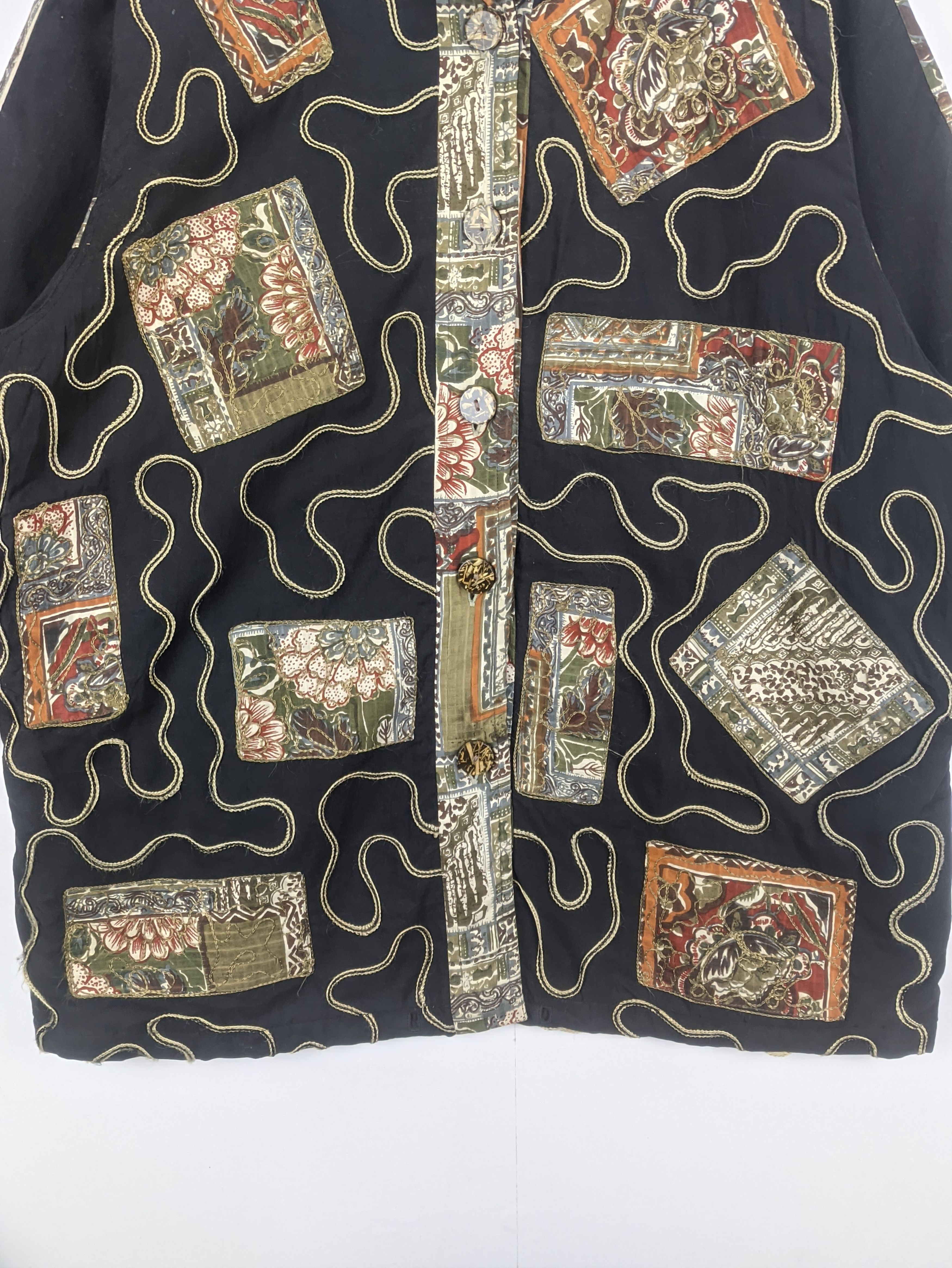 Japanese Brand Steals🔥Vintage Jacket Patchwork Button Up by Narain Size L / US 10 / IT 46 - 8 Thumbnail