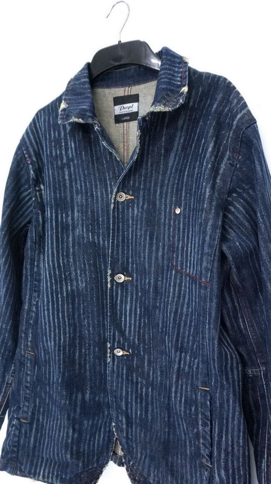 Japanese Brand Dope! Japan POWER TO THE PEOPLE Riot Striped Indigo Jacket Size US M / EU 48-50 / 2 - 2 Thumbnail
