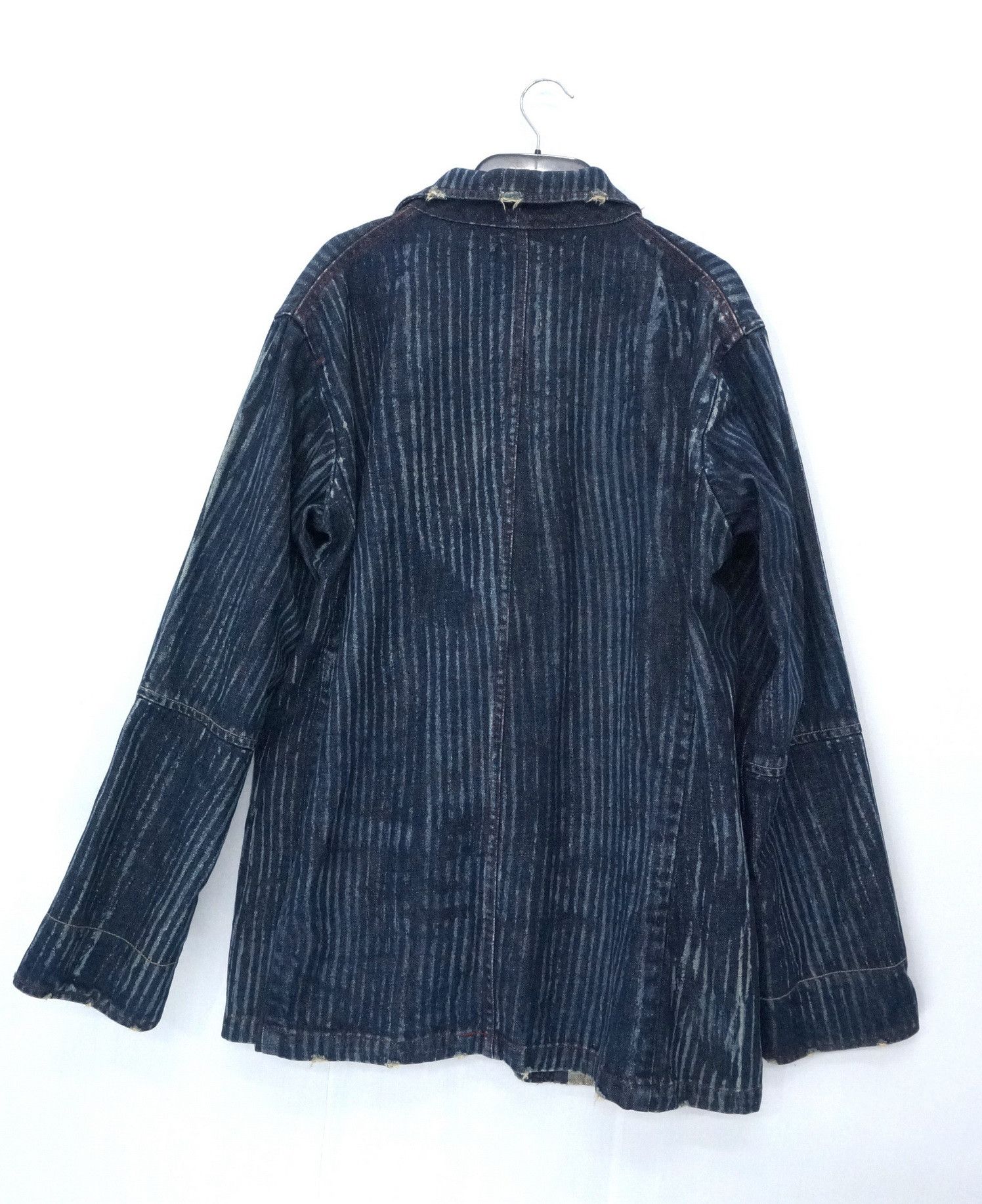 Japanese Brand Dope! Japan POWER TO THE PEOPLE Riot Striped Indigo Jacket Size US M / EU 48-50 / 2 - 3 Thumbnail
