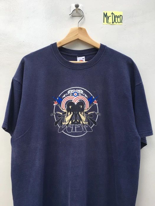 image of Band Tees x Rock T Shirt Vintage Oasis Band Tee Fruit Of Loom Classic Naked Women in Dark Blue