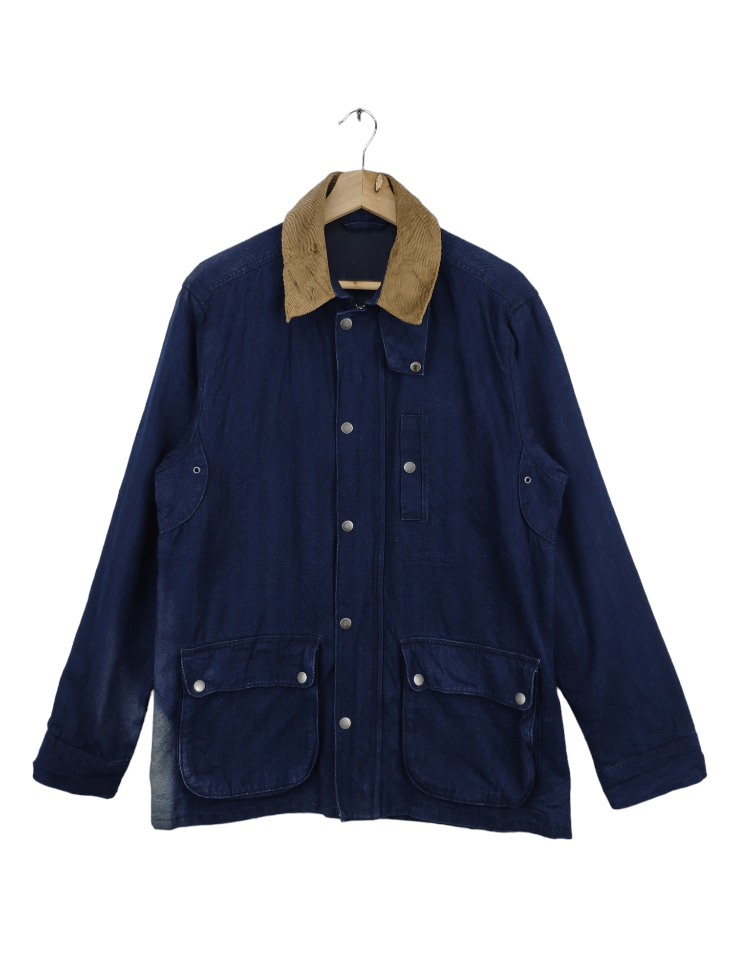 GU × Japanese Brand GU Denim Jacket Corduroy Collar Faded Colour Size US M / EU 48-50 / 2 - 1 Thumbnail