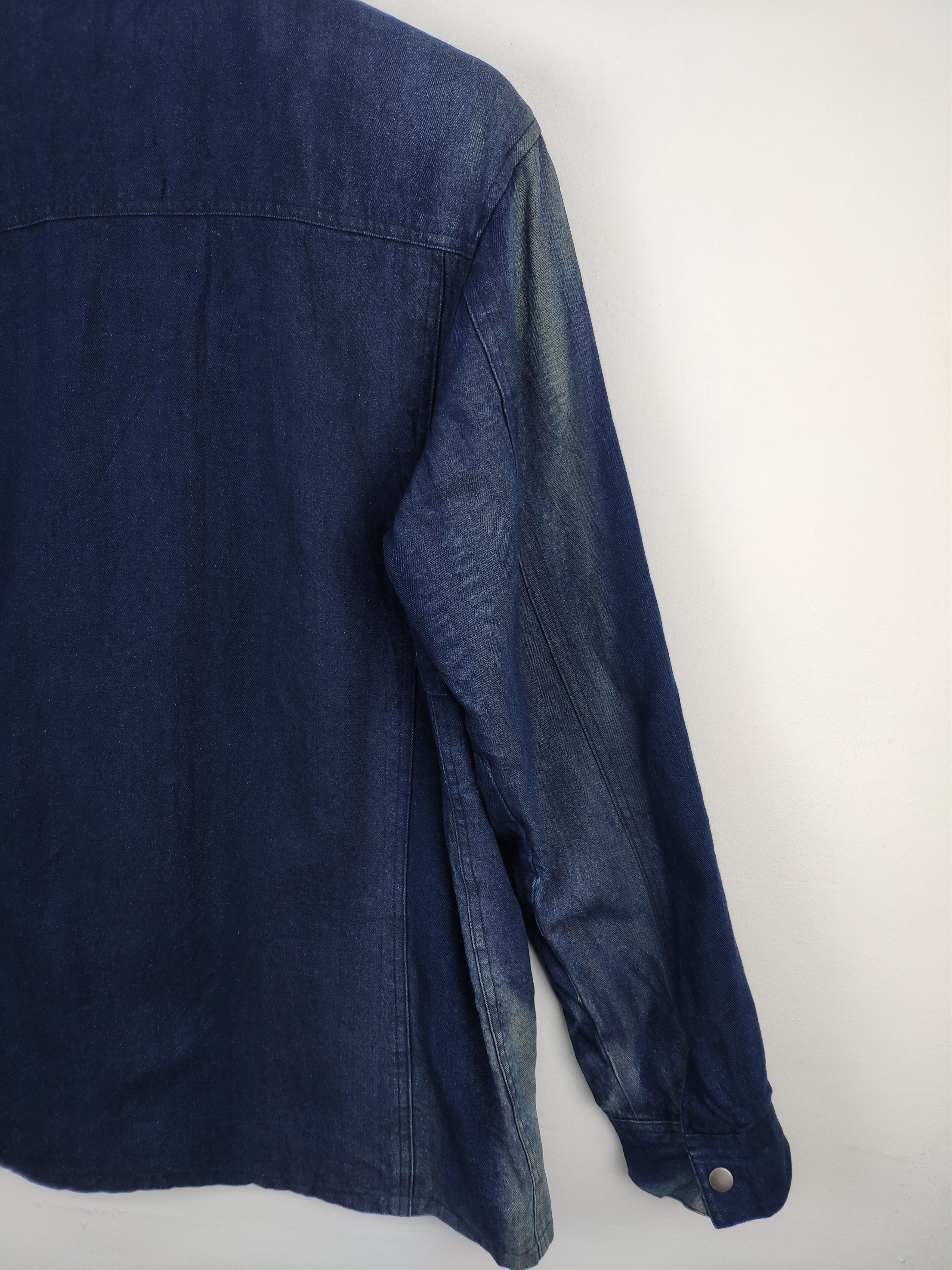 GU × Japanese Brand GU Denim Jacket Corduroy Collar Faded Colour Size US M / EU 48-50 / 2 - 16 Thumbnail