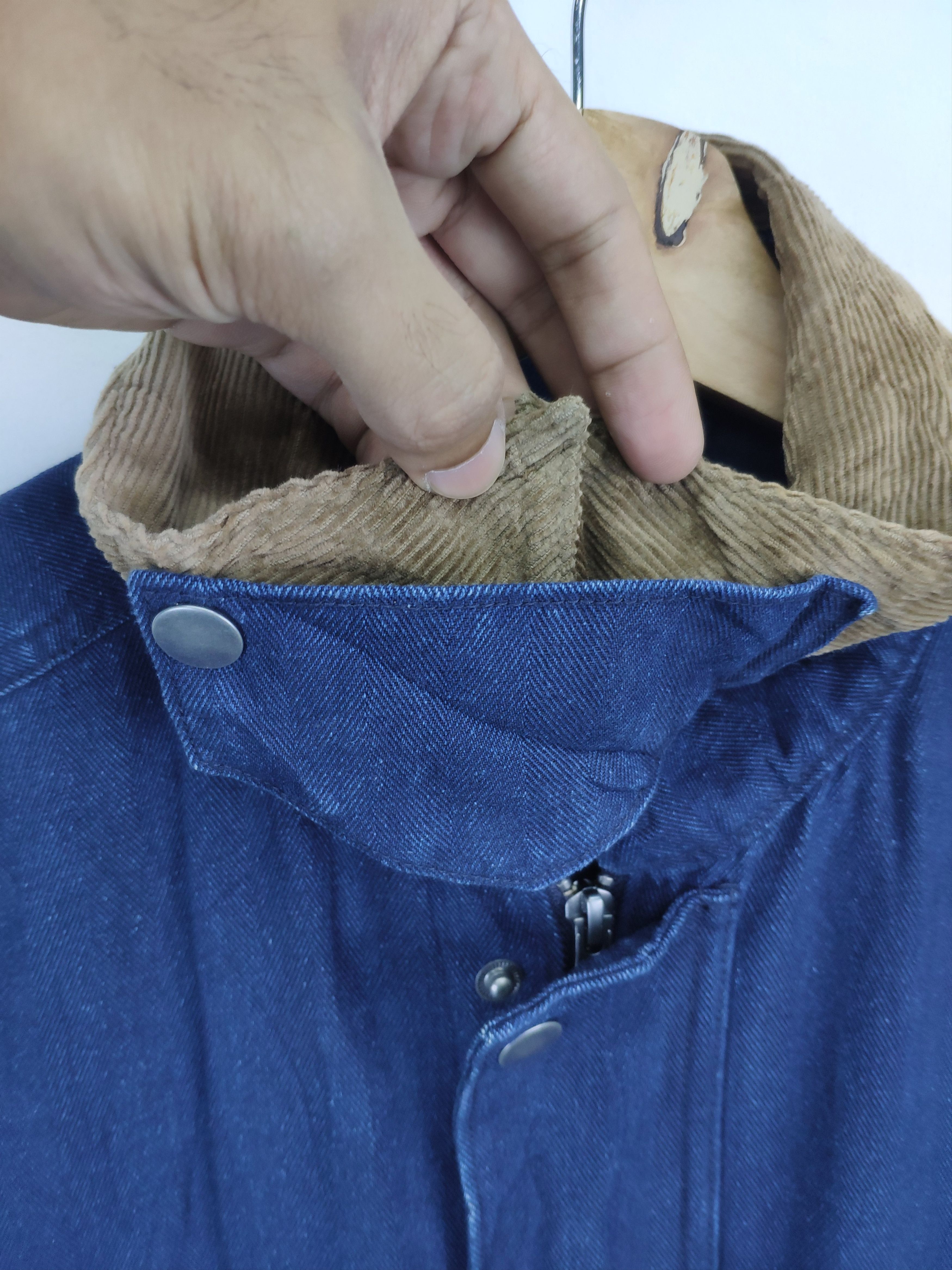 GU × Japanese Brand GU Denim Jacket Corduroy Collar Faded Colour Size US M / EU 48-50 / 2 - 15 Thumbnail