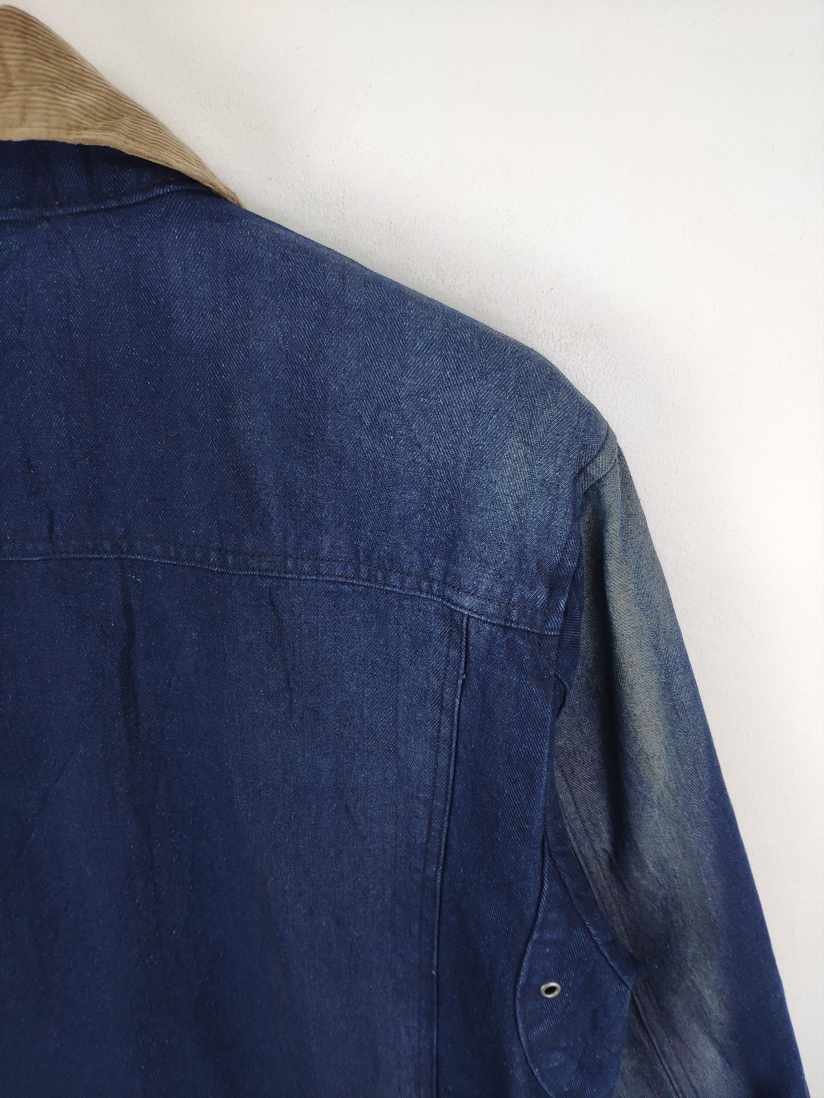 GU × Japanese Brand GU Denim Jacket Corduroy Collar Faded Colour Size US M / EU 48-50 / 2 - 17 Thumbnail
