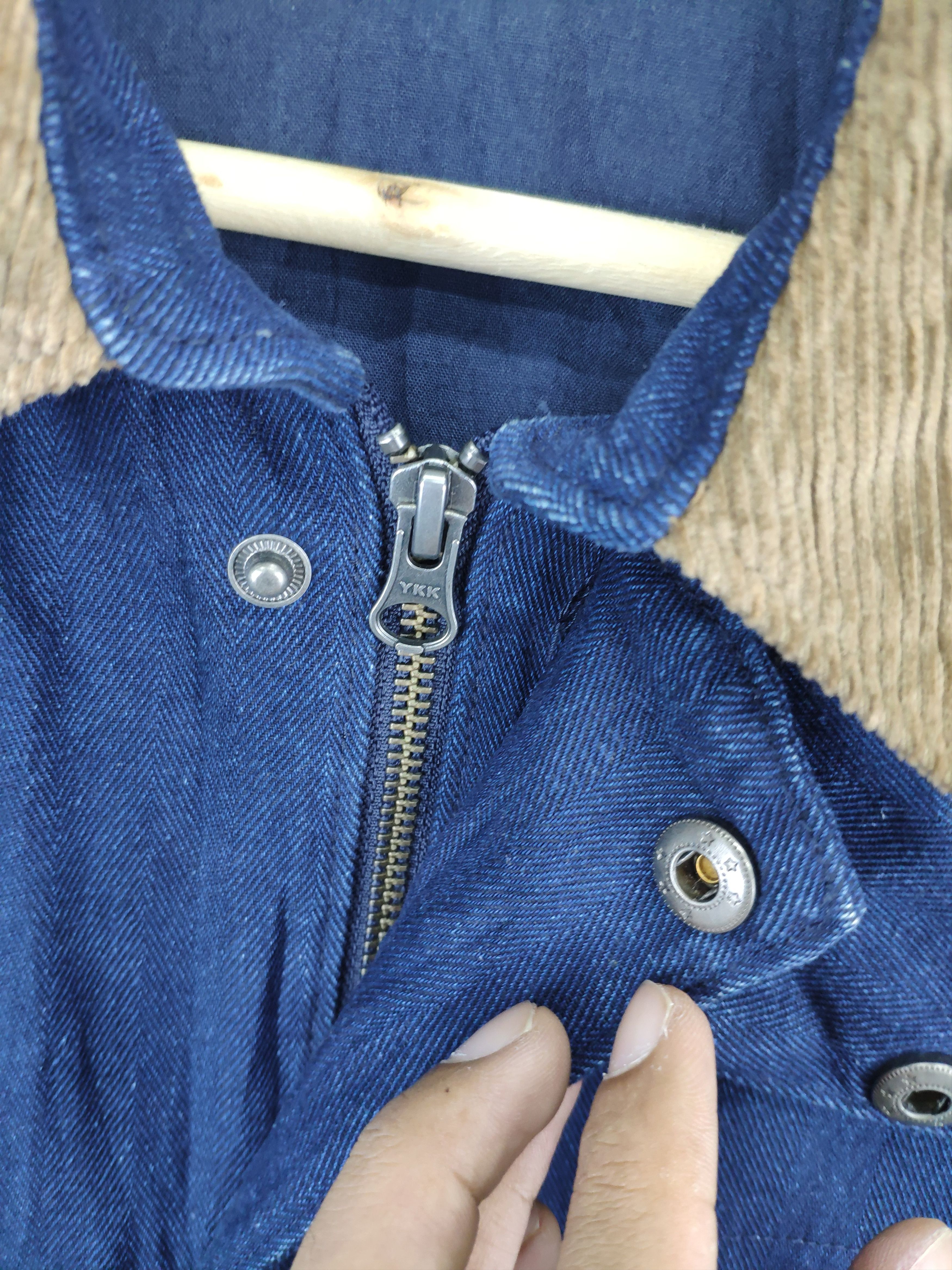 GU × Japanese Brand GU Denim Jacket Corduroy Collar Faded Colour Size US M / EU 48-50 / 2 - 14 Thumbnail
