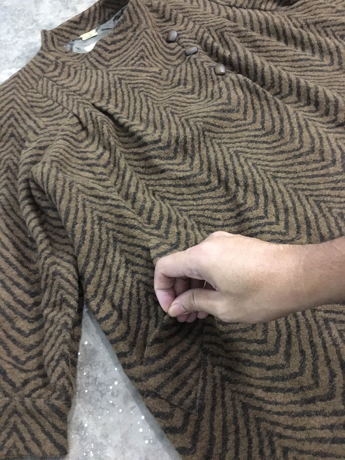 Designer × Japanese Brand × Vintage Vintage Linear Wool Jacket Size US M / EU 48-50 / 2 - 5 Thumbnail