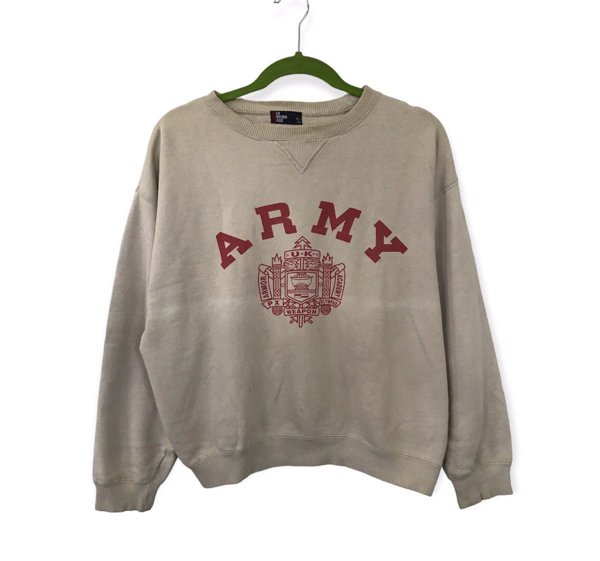 Vintage Vintage 🔥 Old England Basic ARMY Distressed Sweatshirt Size US M / EU 48-50 / 2 - 1 Thumbnail
