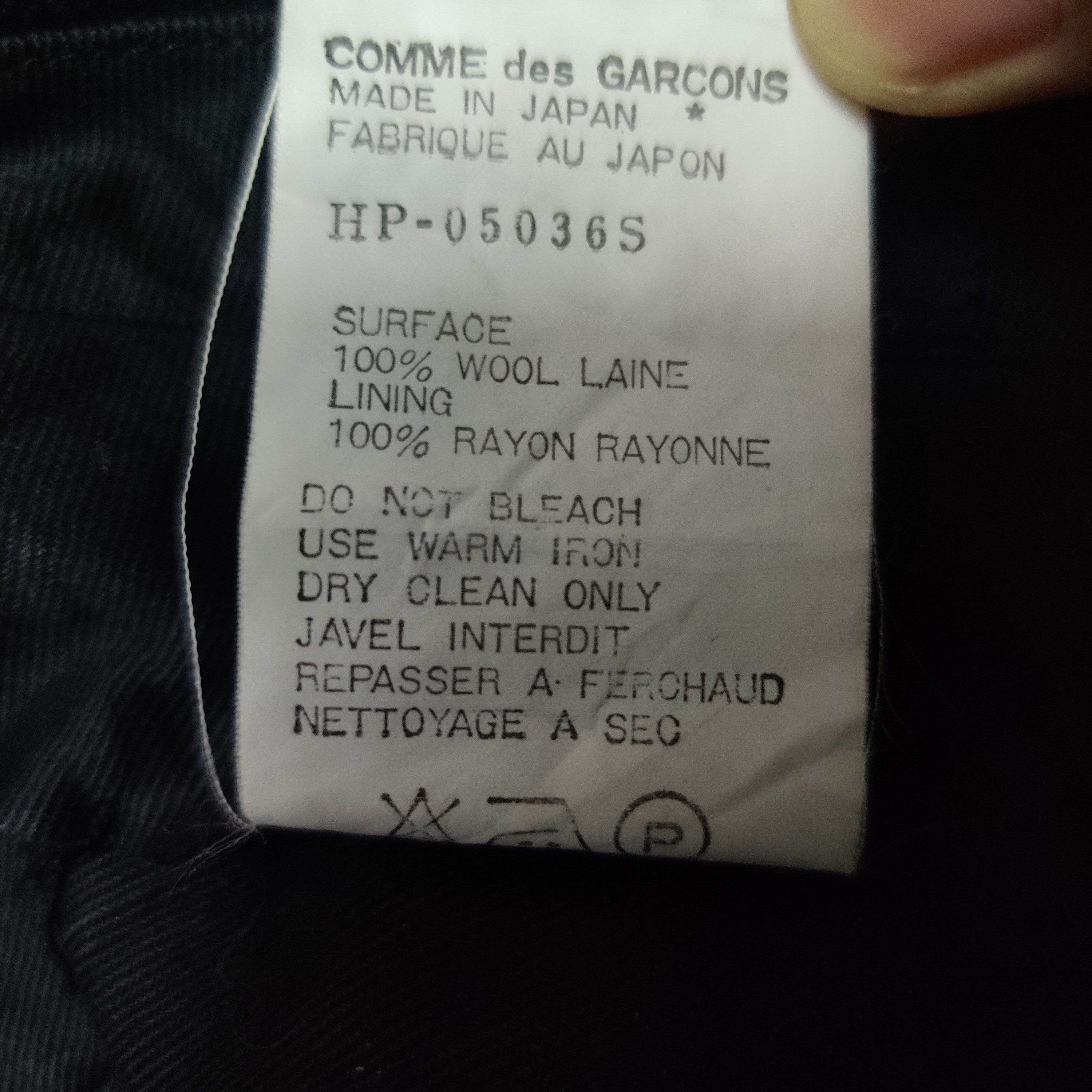 Comme des Garcons Homme CDGH Comme Des Garcons Homme Wool Baggy Pant Black Size US 29 - 9 Thumbnail