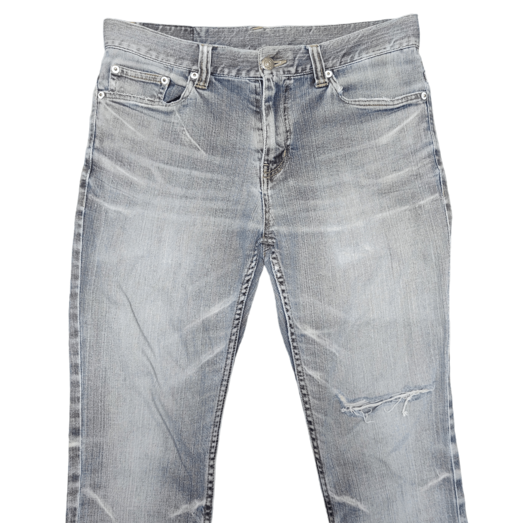 PPFM Flared PPFM Distressed Denim Pant Size US 33 - 2 Thumbnail