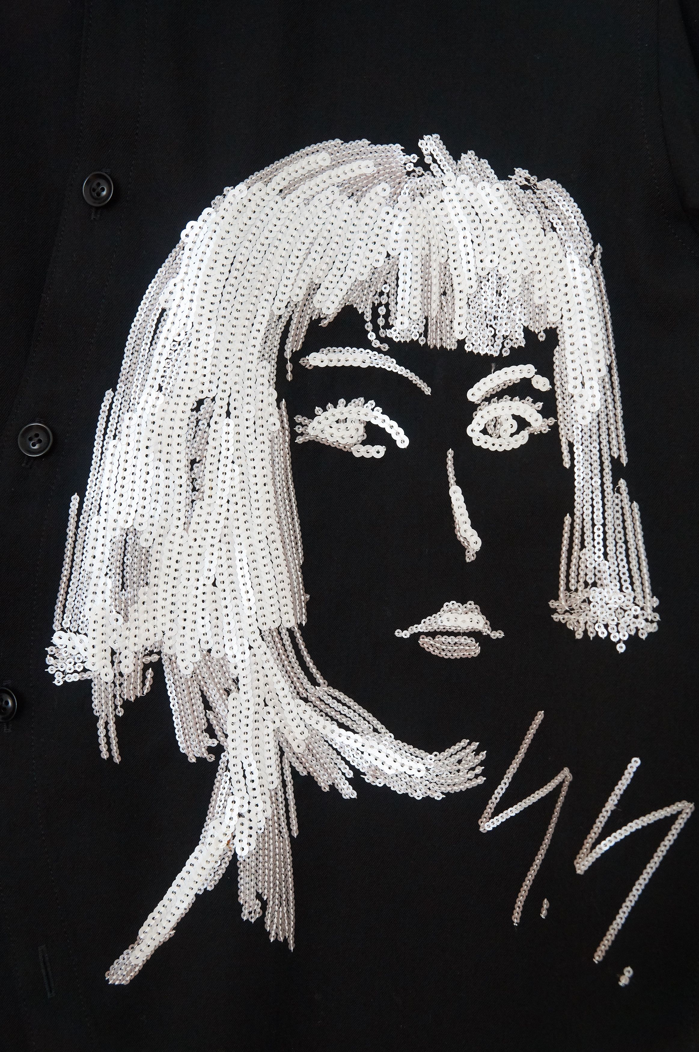Yohji Yamamoto AW16 sequins wool shirt Size US M / EU 48-50 / 2 - 4 Thumbnail