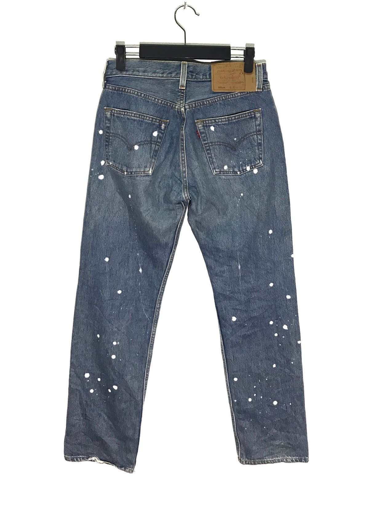 Levi's Vintage Clothing Levi’s 501 Distressed Zigzag Splattered Paint Denim Jeans Size US 29 - 2 Thumbnail