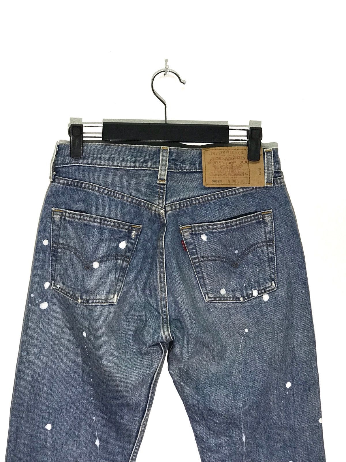 Levi's Vintage Clothing Levi’s 501 Distressed Zigzag Splattered Paint Denim Jeans Size US 29 - 5 Thumbnail