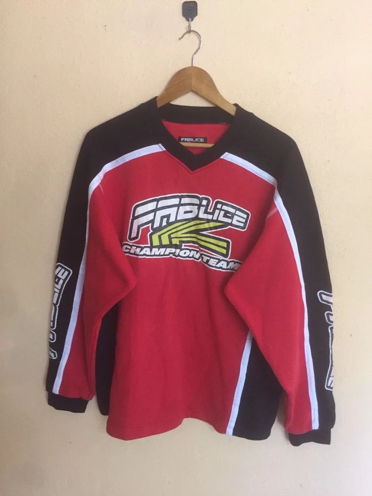 VINTAGE FABLICE CHAMPION RACING SPELLOUT PULLOVER