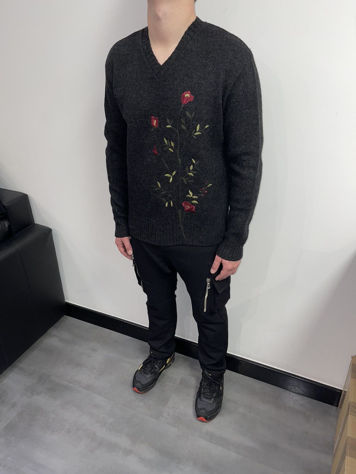 Dolce & Gabbana Dolce & Gabbana Artwork Floral Wool Sweater Size US L / EU 52-54 / 3 - 2 Thumbnail