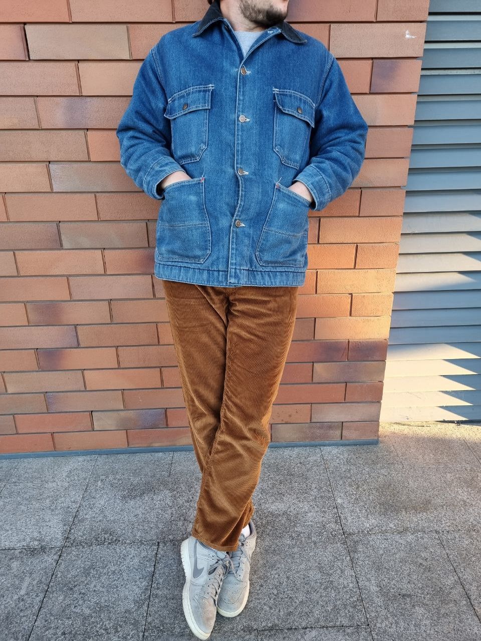 Big Mac × Vintage Rare 70s BIG MAC Denim Jacket Corduroy neck Worker Coat Size US L / EU 52-54 / 3 - 2 Thumbnail