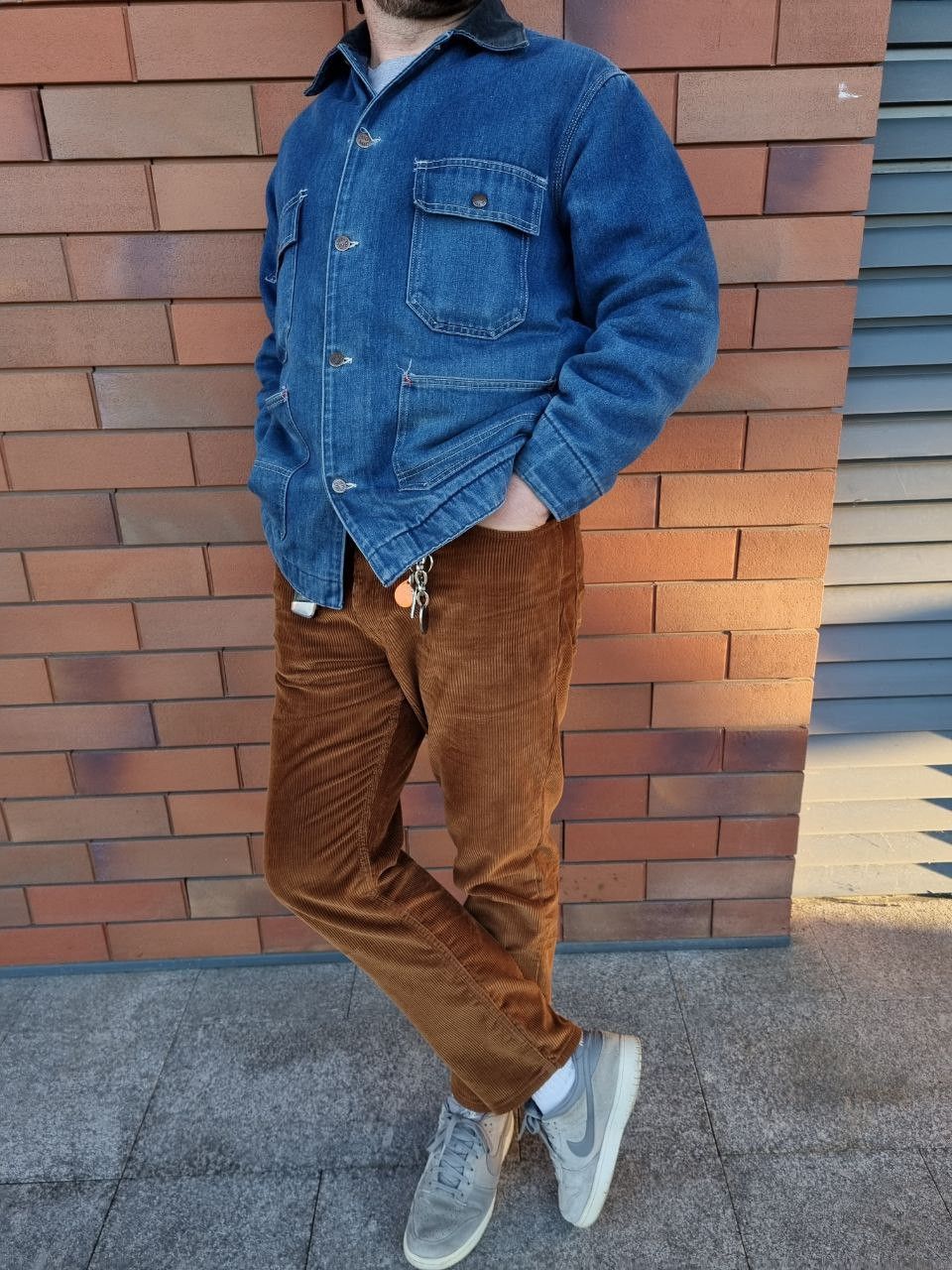 Big Mac × Vintage Rare 70s BIG MAC Denim Jacket Corduroy neck Worker Coat Size US L / EU 52-54 / 3 - 3 Thumbnail