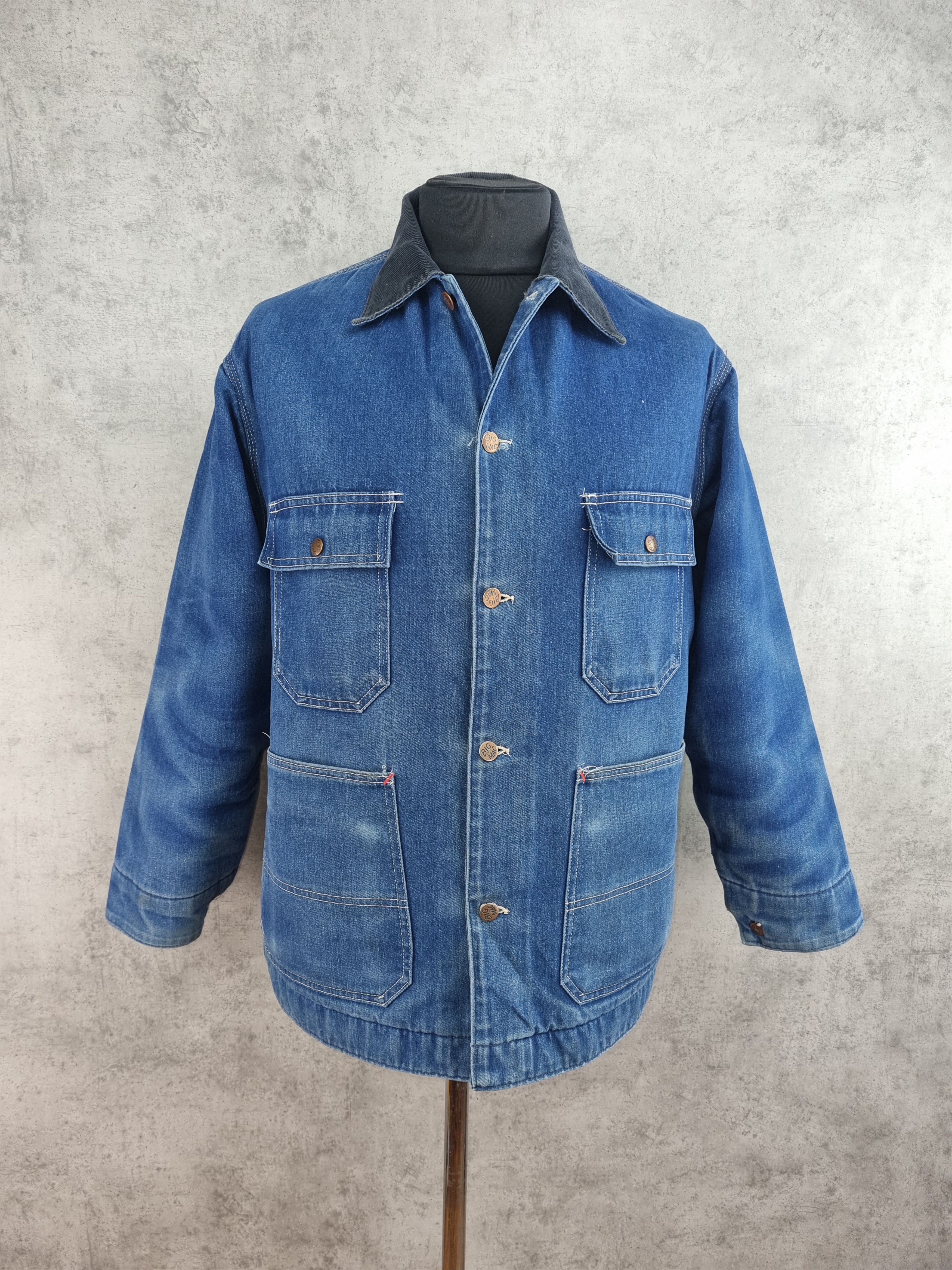 Big Mac × Vintage Rare 70s BIG MAC Denim Jacket Corduroy neck Worker Coat Size US L / EU 52-54 / 3 - 7 Thumbnail
