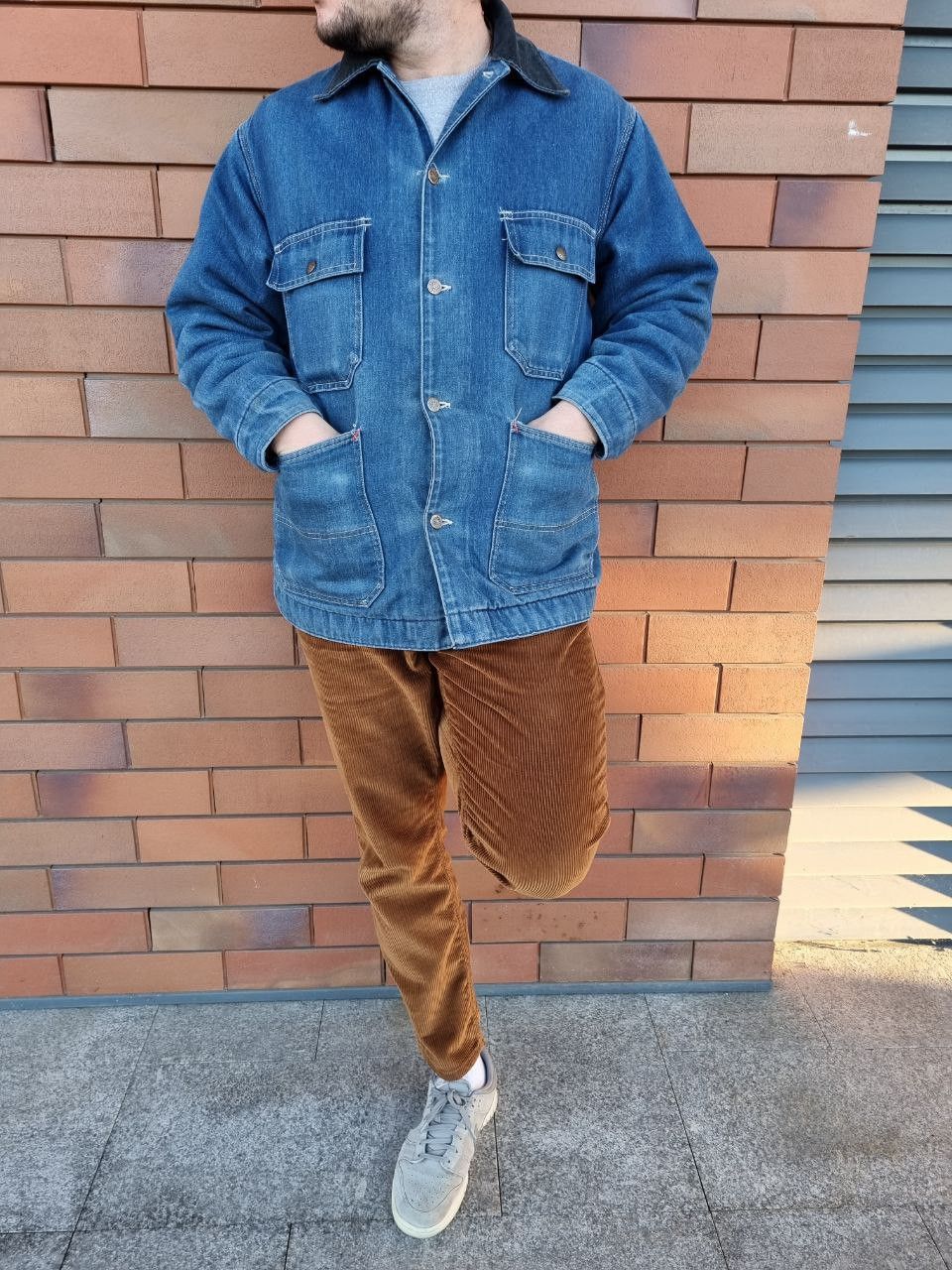 Big Mac × Vintage Rare 70s BIG MAC Denim Jacket Corduroy neck Worker Coat Size US L / EU 52-54 / 3 - 13 Thumbnail
