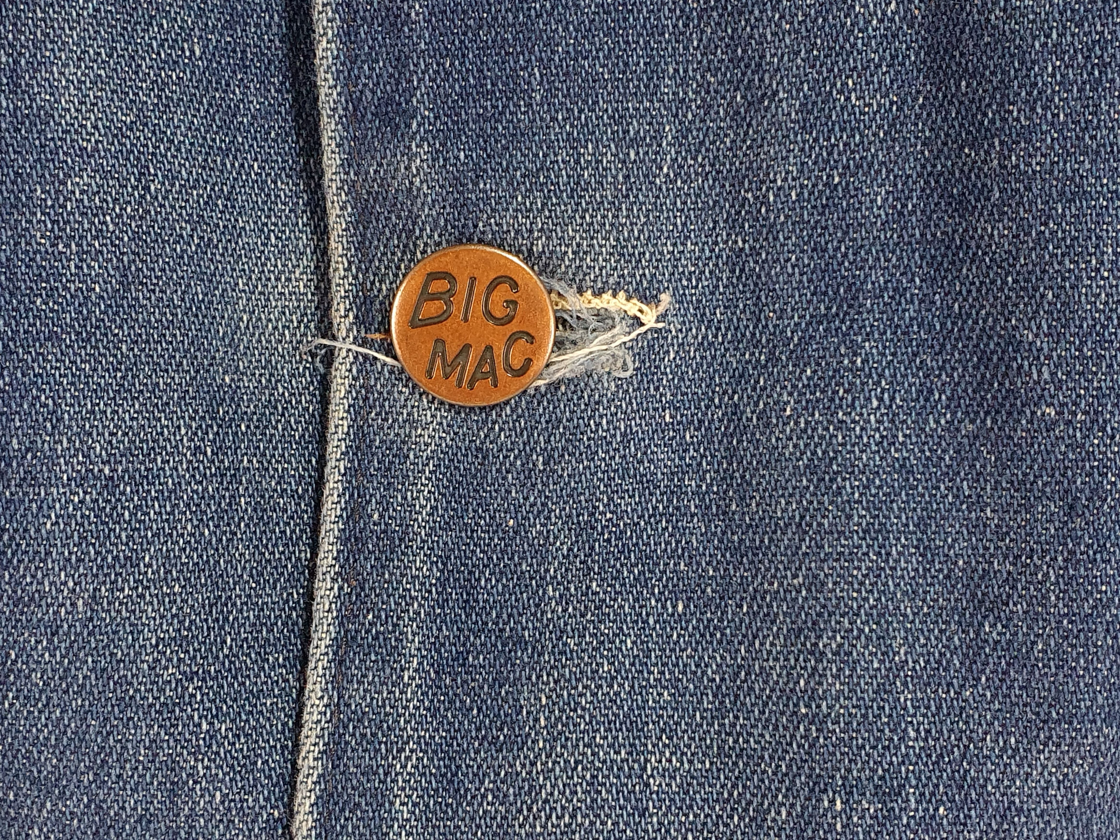 Big Mac × Vintage Rare 70s BIG MAC Denim Jacket Corduroy neck Worker Coat Size US L / EU 52-54 / 3 - 12 Thumbnail