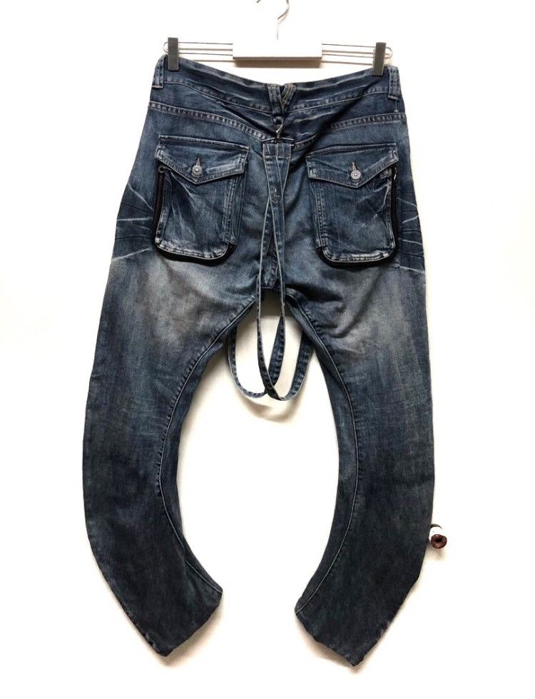 PPFM PPFM DISTRESSESD DENIM JEANS CURVE LEGHT PUNK WTH SUSPENDER Size US 32 / EU 48 - 5 Thumbnail