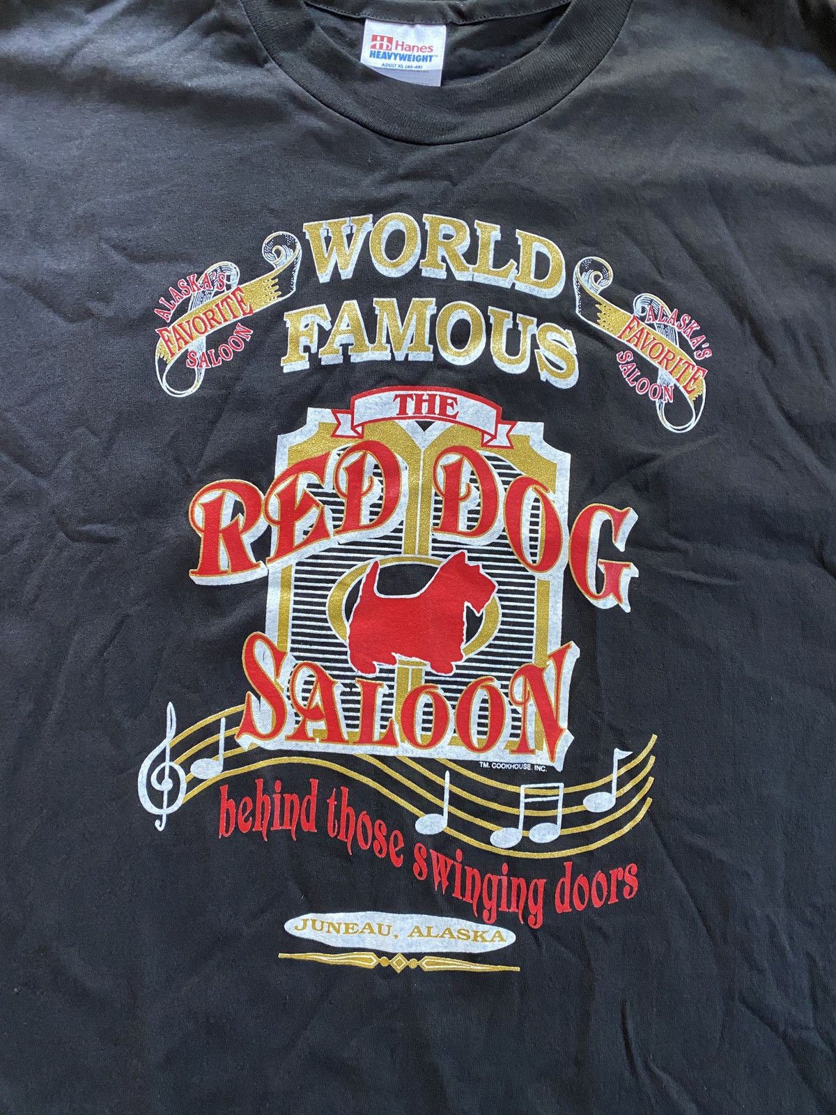 Hanes Vintage 90’s Red Dog Saloon Alaska Tee Size US XL / EU 56 / 4 - 2 Thumbnail