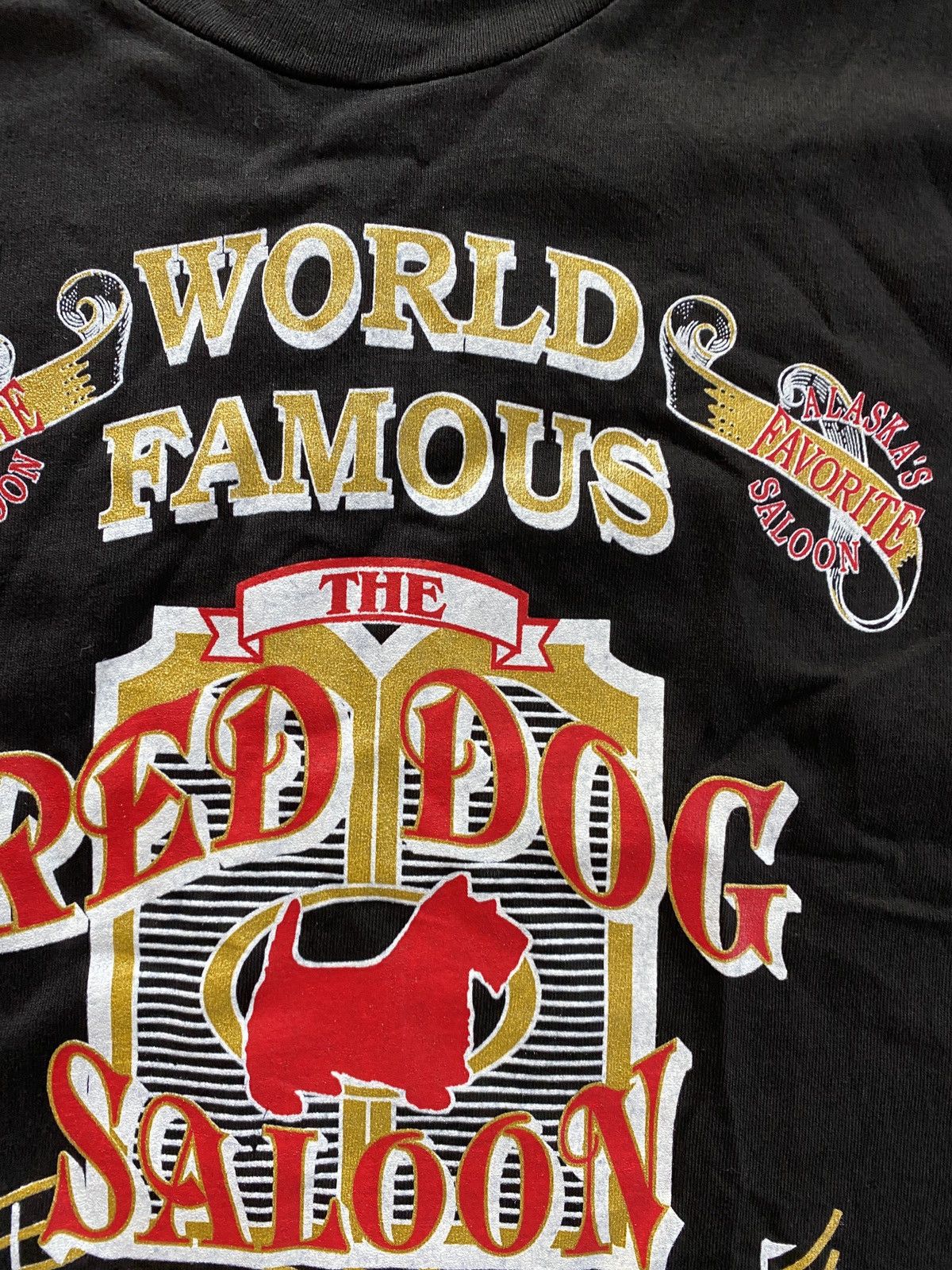 Hanes Vintage 90’s Red Dog Saloon Alaska Tee Size US XL / EU 56 / 4 - 4 Thumbnail