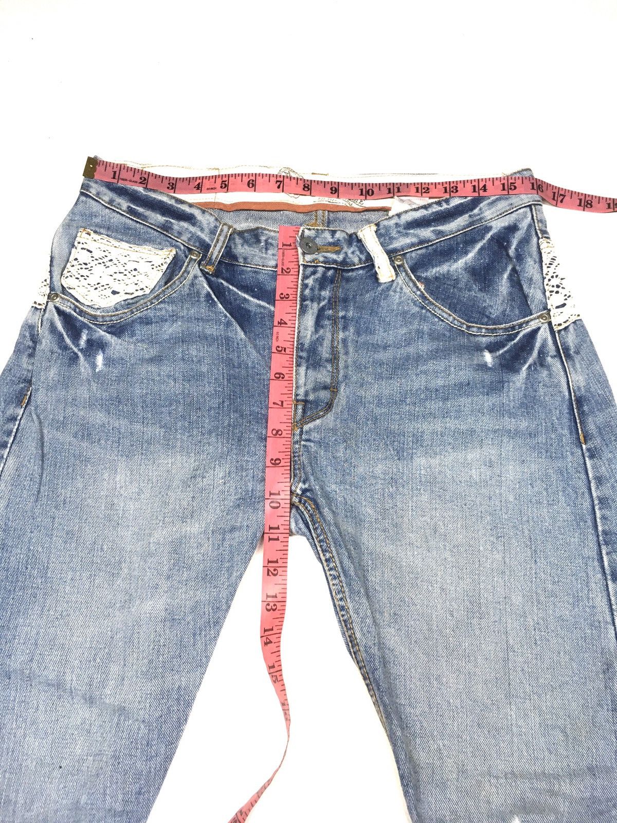 Japanese Brand Double name distressed denim japan Size US 32 / EU 48 - 3 Thumbnail