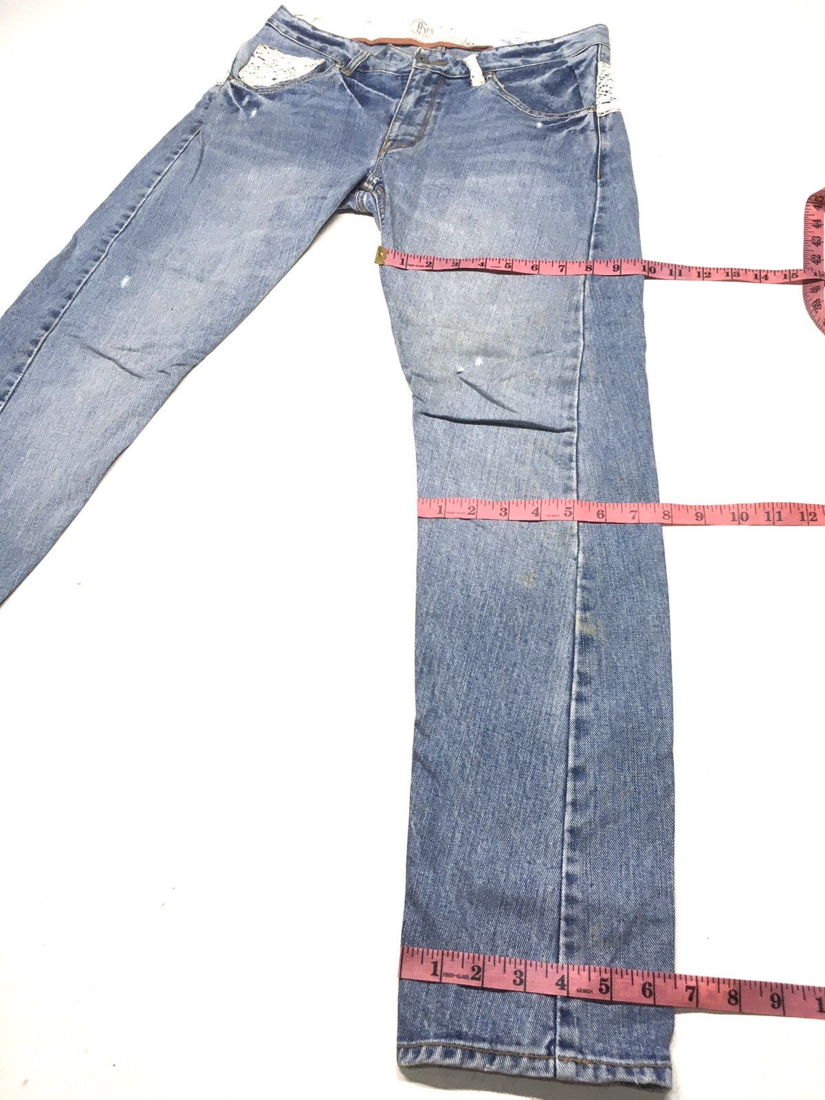 Japanese Brand Double name distressed denim japan Size US 32 / EU 48 - 4 Thumbnail