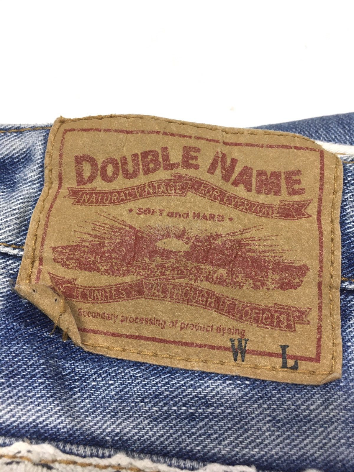 Japanese Brand Double name distressed denim japan Size US 32 / EU 48 - 15 Thumbnail