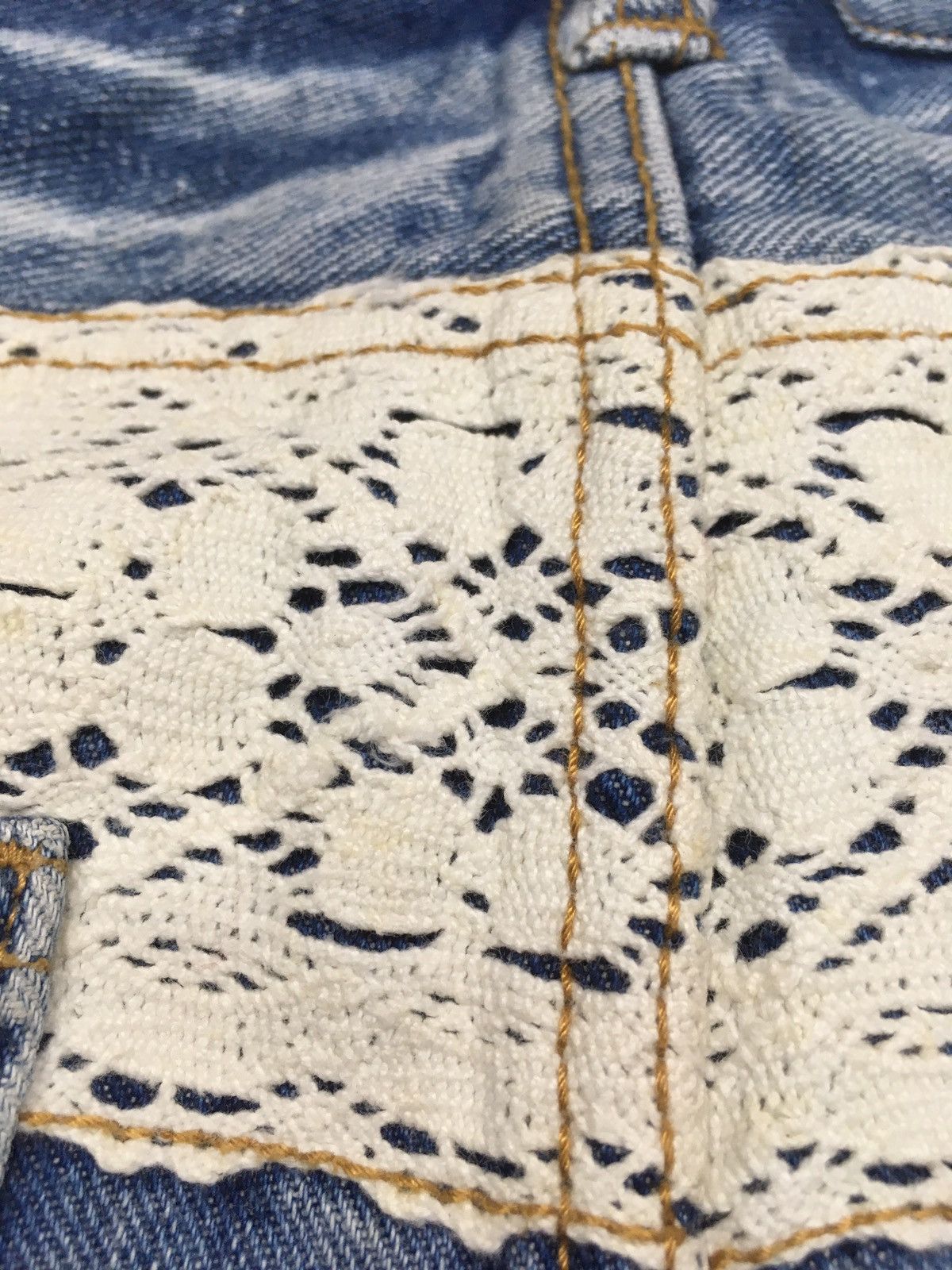 Japanese Brand Double name distressed denim japan Size US 32 / EU 48 - 9 Thumbnail