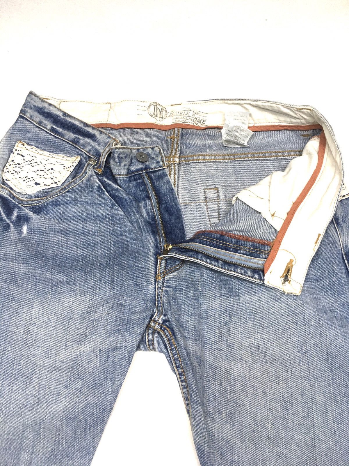 Japanese Brand Double name distressed denim japan Size US 32 / EU 48 - 6 Thumbnail