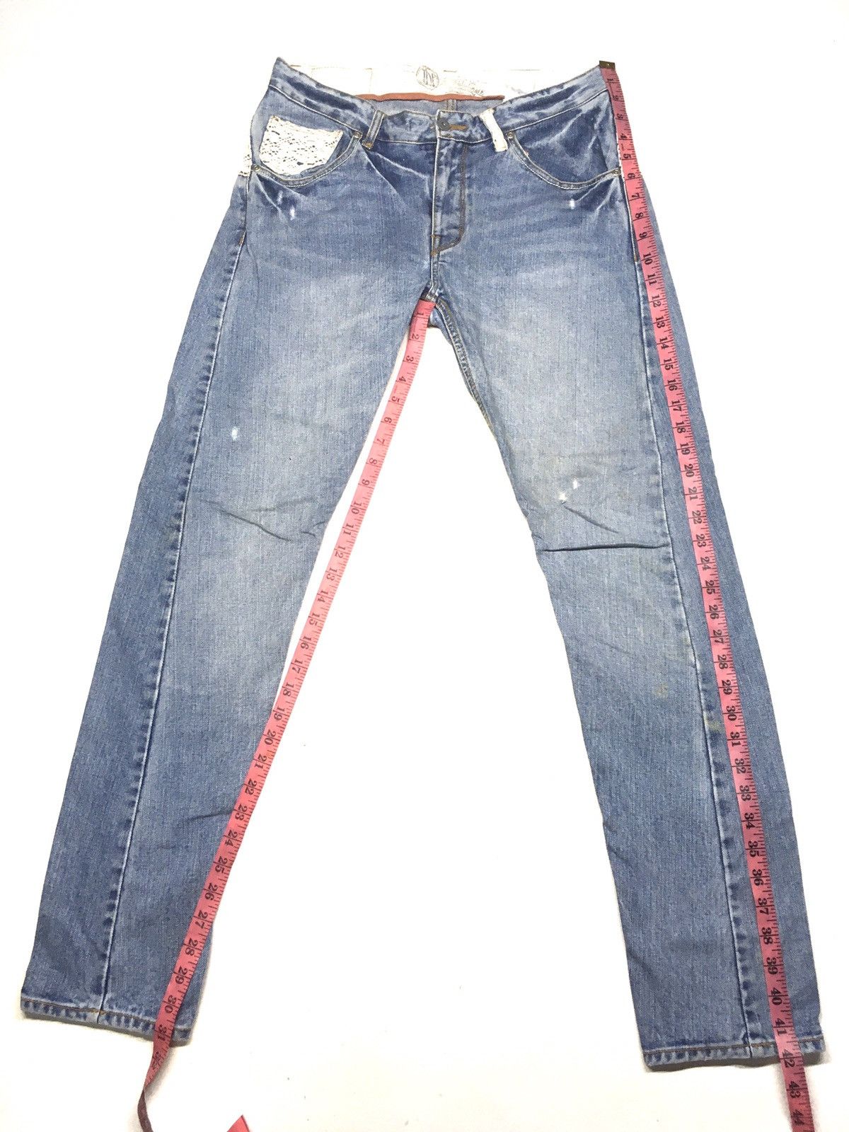 Japanese Brand Double name distressed denim japan Size US 32 / EU 48 - 2 Thumbnail