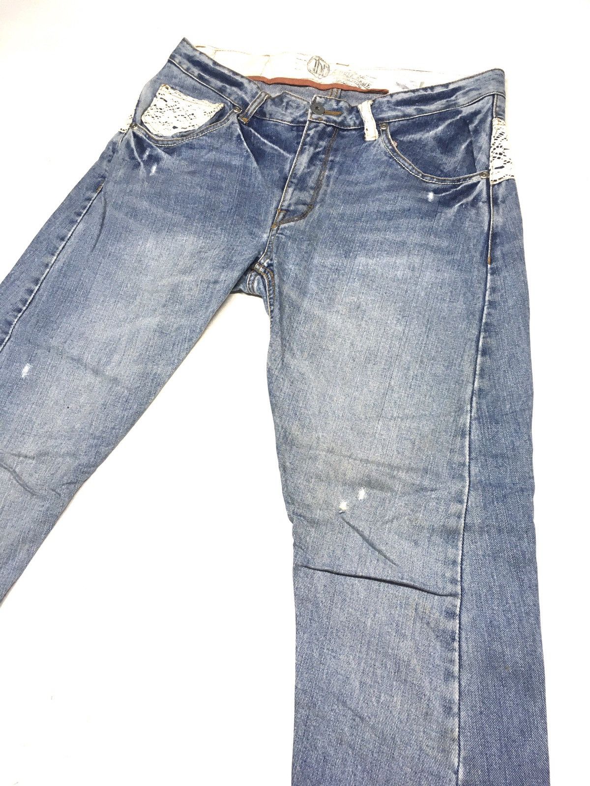 Japanese Brand Double name distressed denim japan Size US 32 / EU 48 - 5 Thumbnail