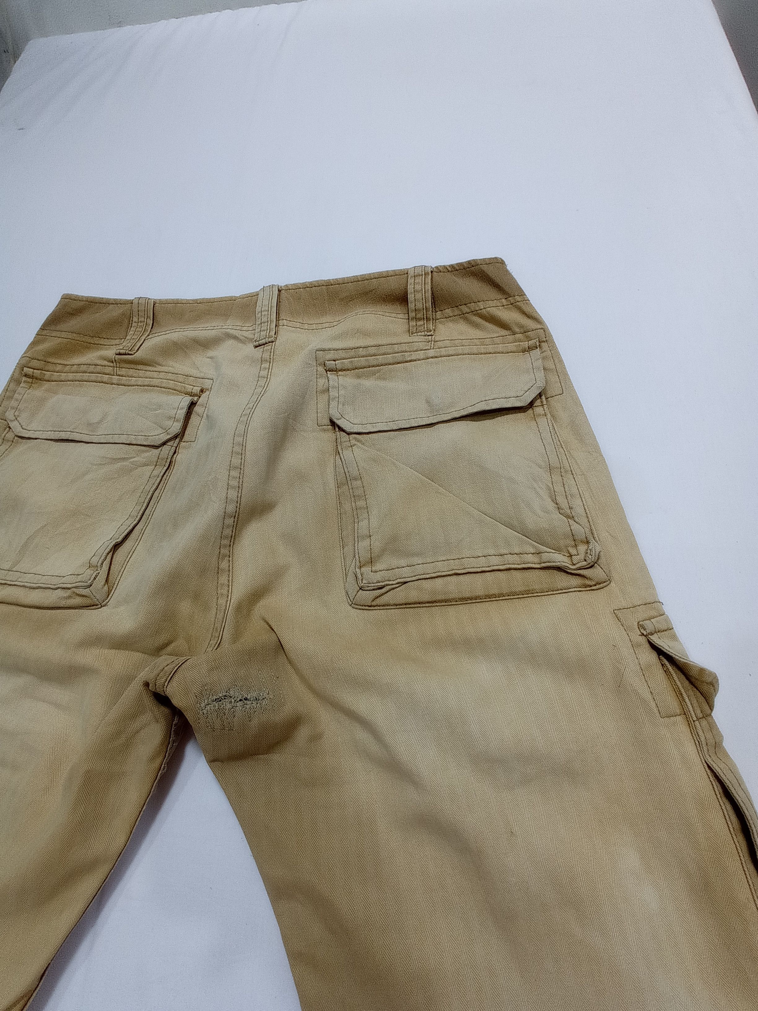 Purple Purple And Yellow Multi Pocket Cargo Pants Size US 33 - 13 Thumbnail